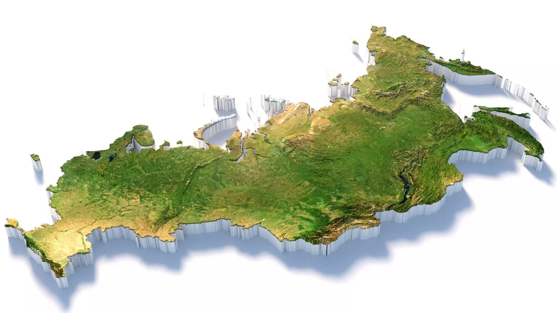 Russia Terrain Country 3D model