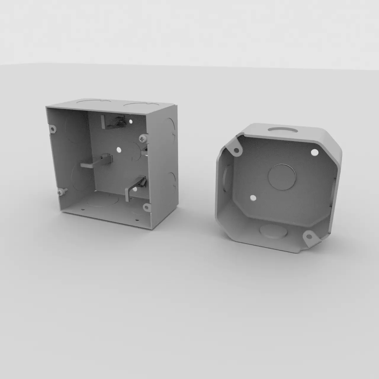 Standard American Junction Box 3D model_1