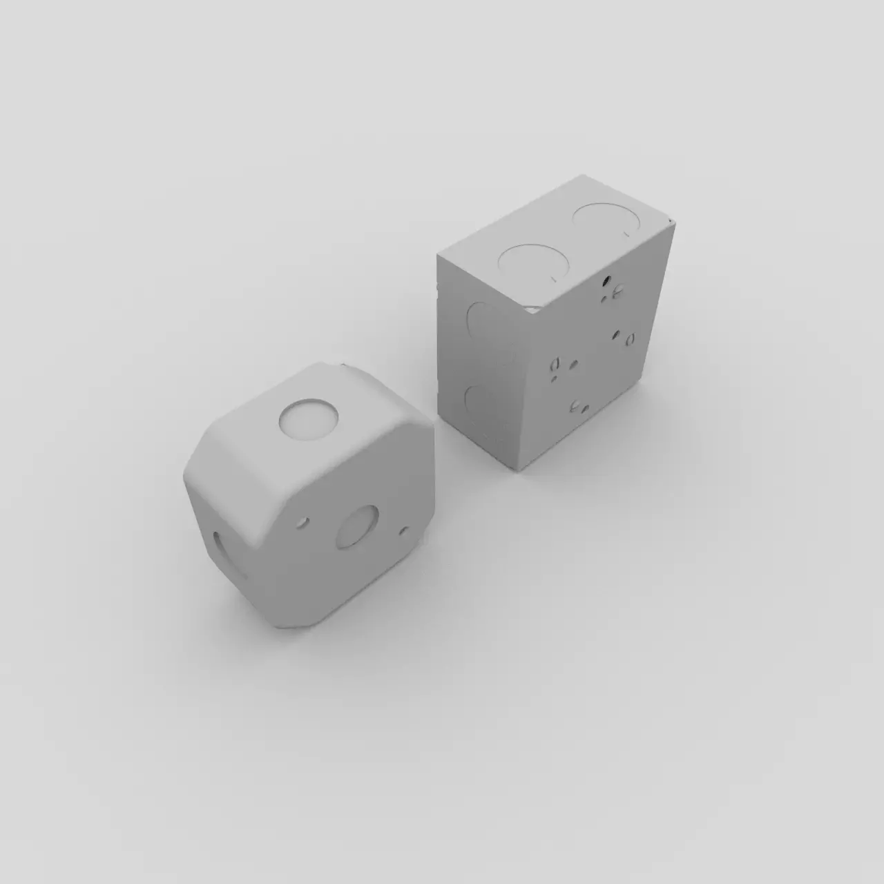 Standard American Junction Box 3D model_4