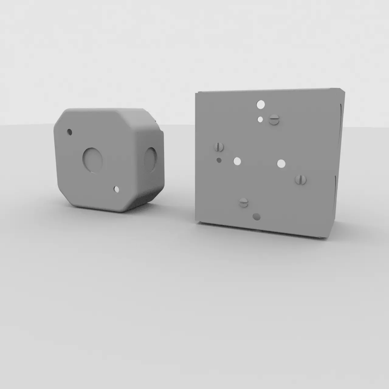 Standard American Junction Box 3D model_3