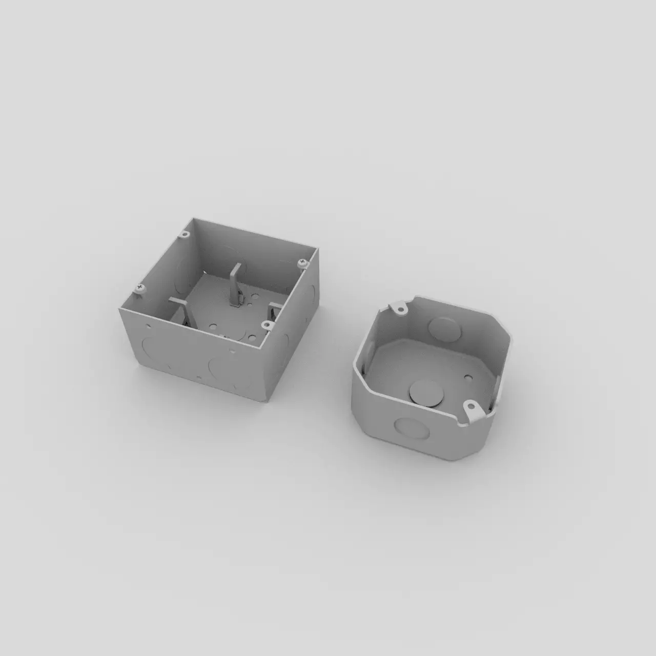 Standard American Junction Box 3D model_0