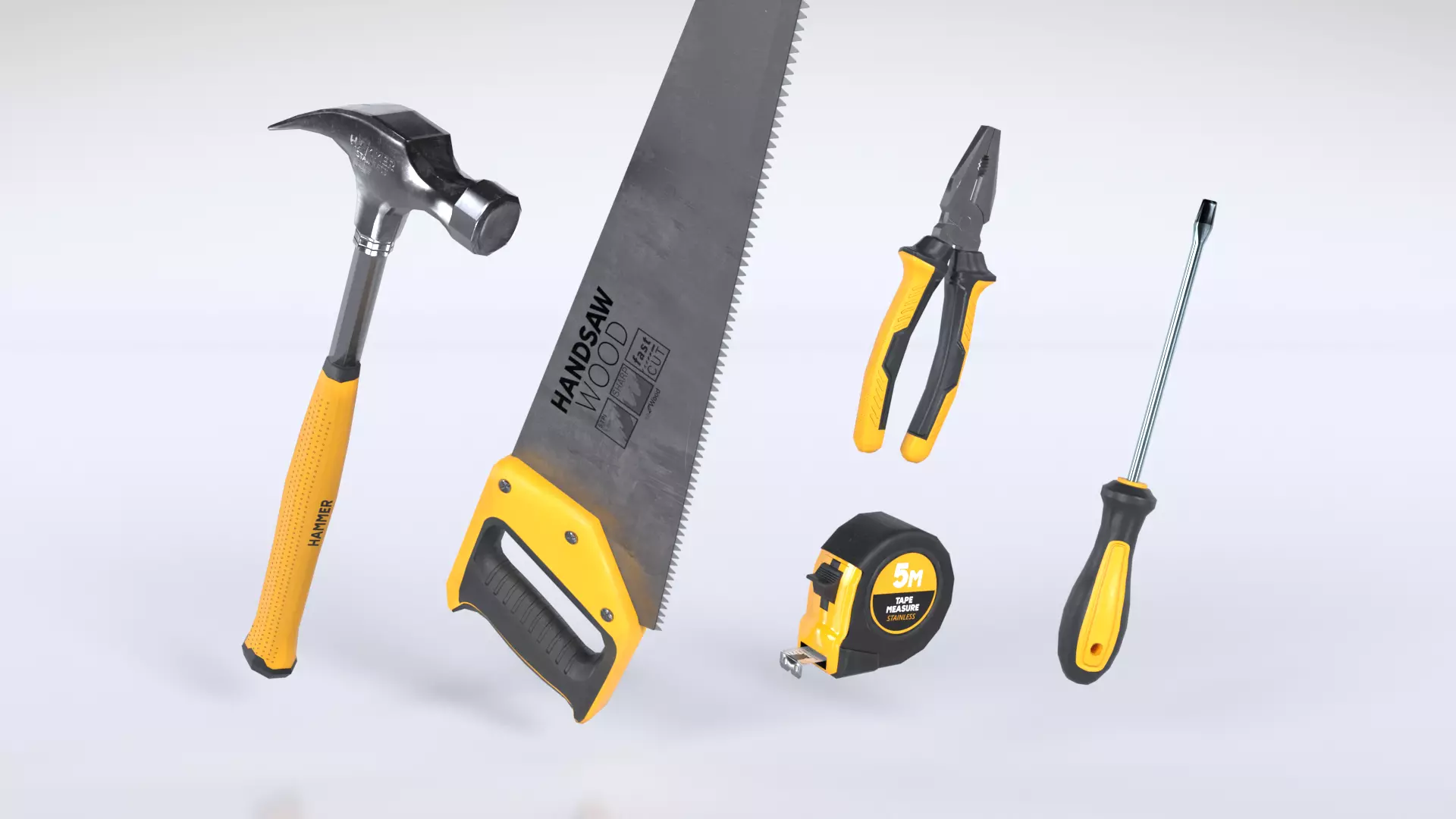 Basic Tools Prop Pack Low-poly 3D model