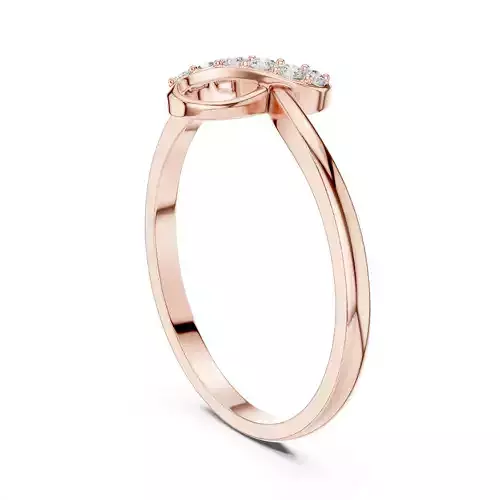 Round Diamond Infinity Engagement Wedding Ring 3DM STL Video