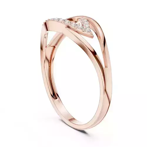 Round Cut Diamond Leaf Engagement Wedding Ring 3DM STL Video