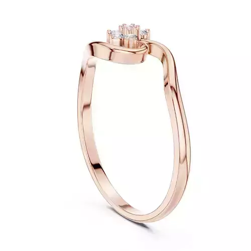 Round Cluster Diamond Engagement Wedding Ring 3DM STL Video