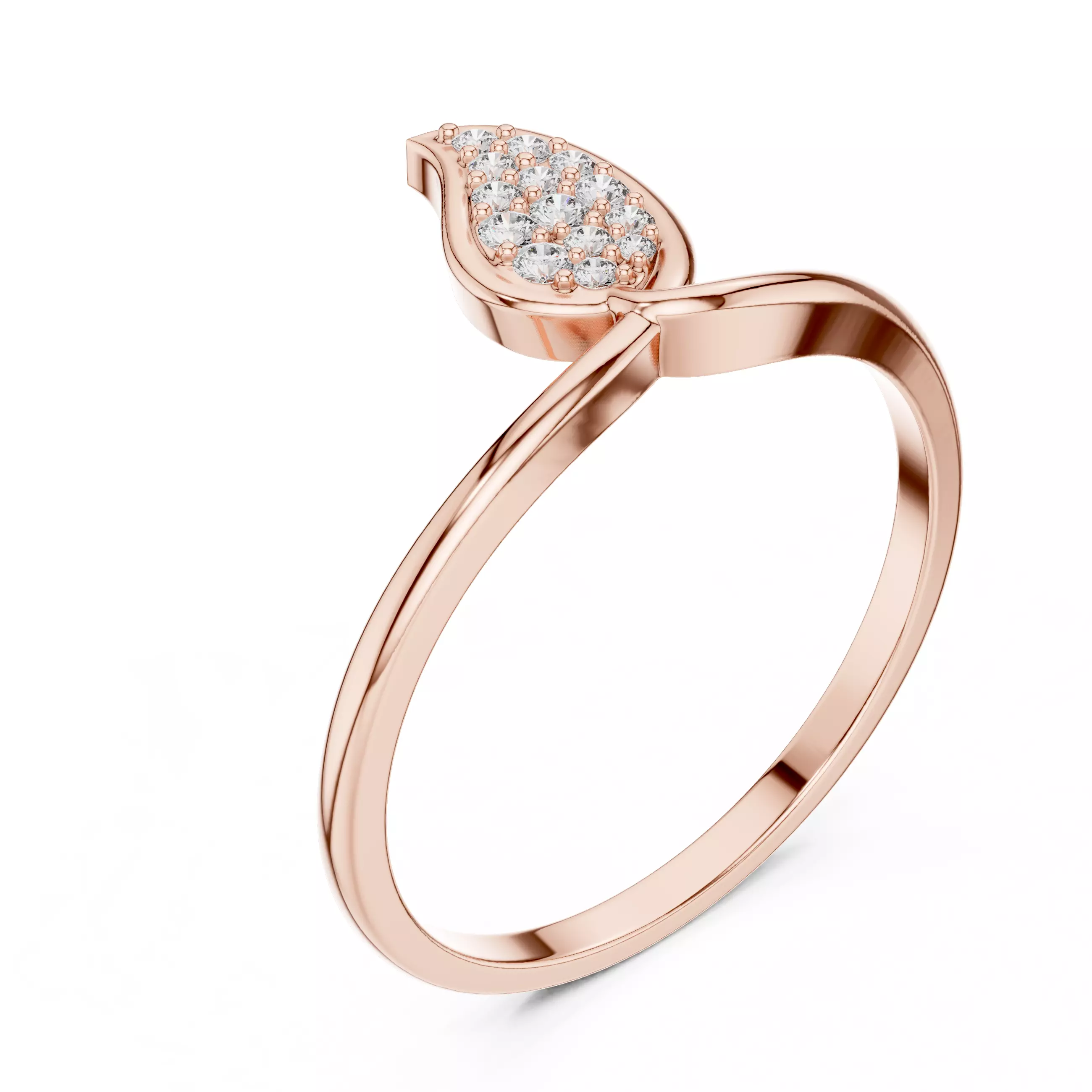 Diamond Engagement Wedding Ring 3DM STL Video 3D print model_1