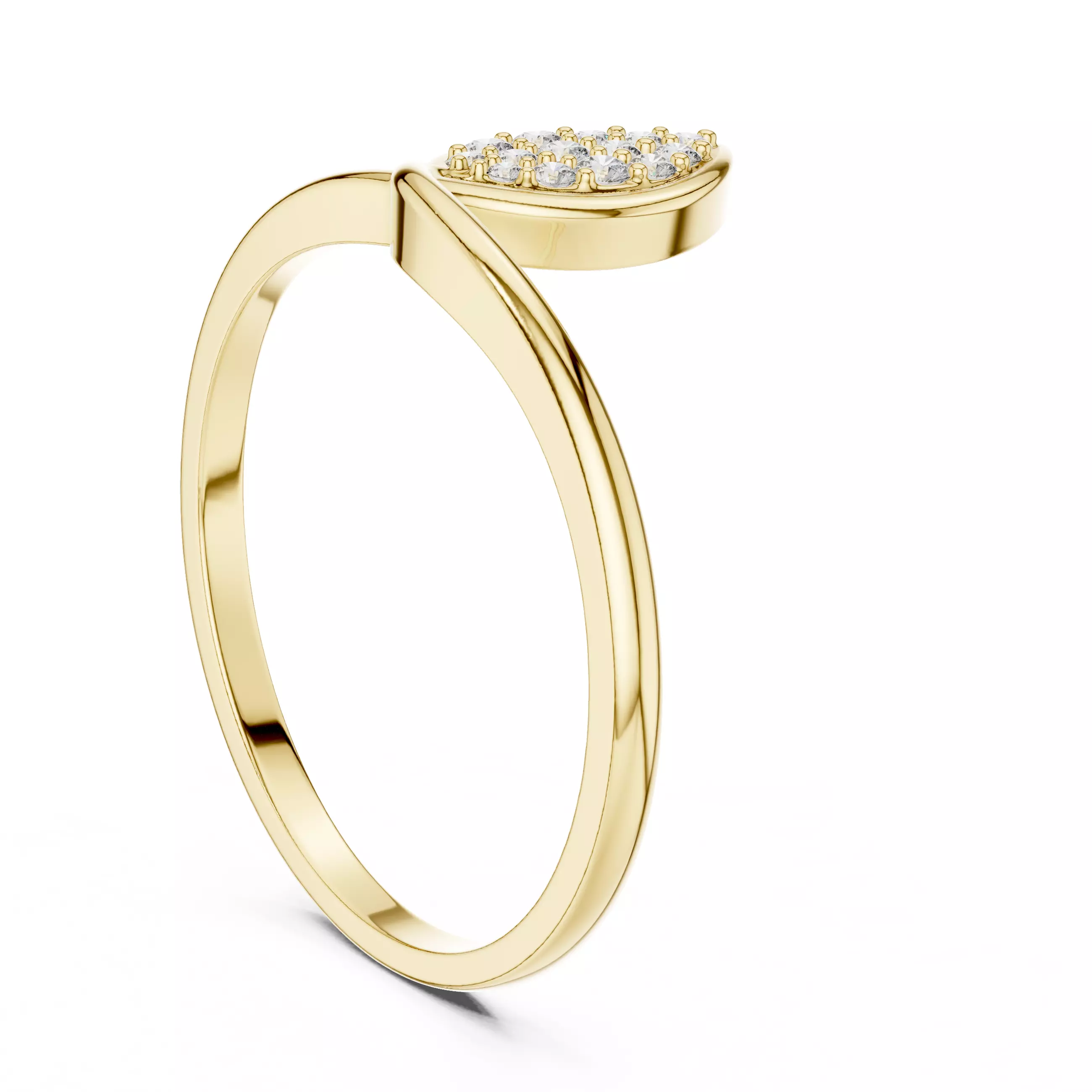 Diamond Engagement Wedding Ring 3DM STL Video 3D print model_2