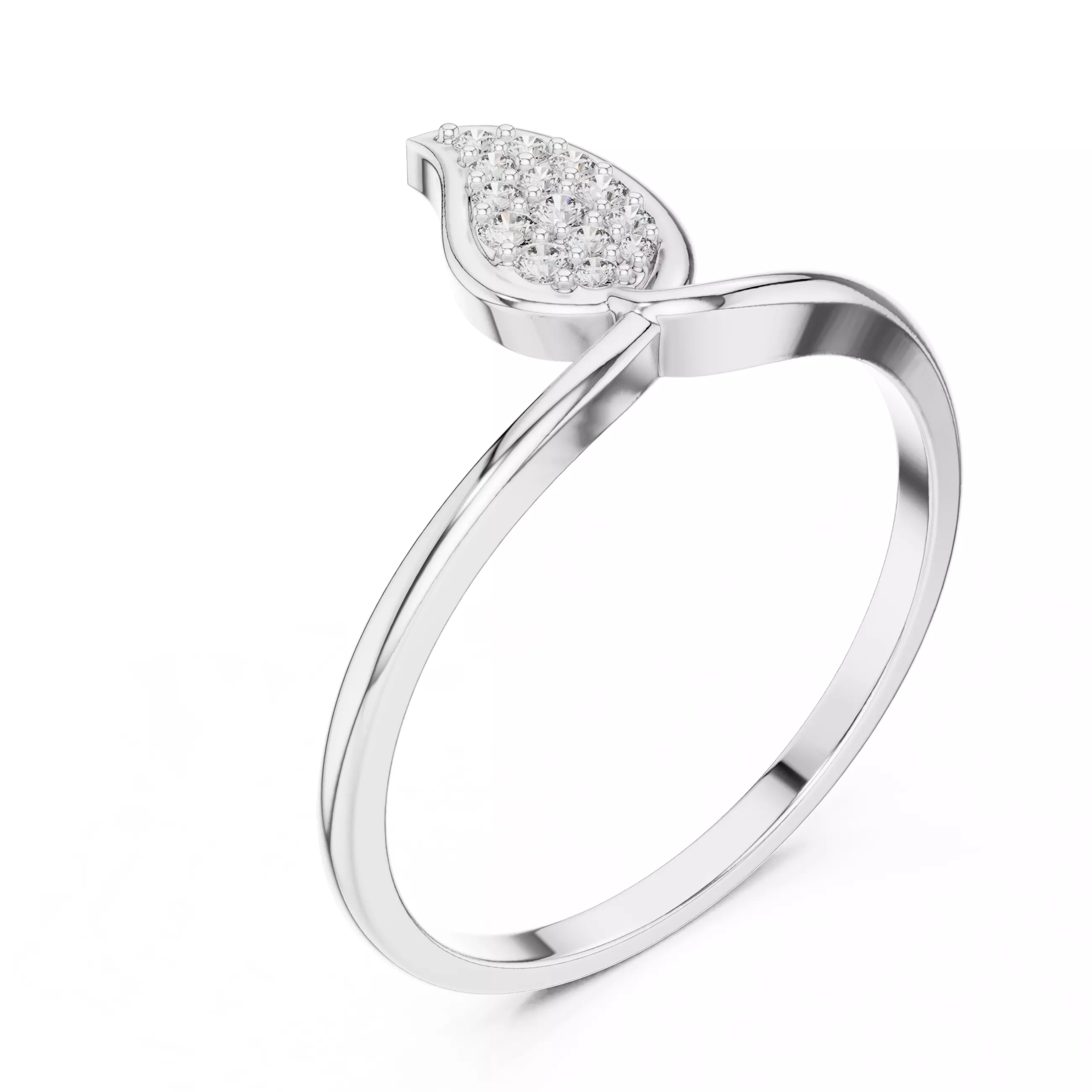 Diamond Engagement Wedding Ring 3DM STL Video 3D print model_5