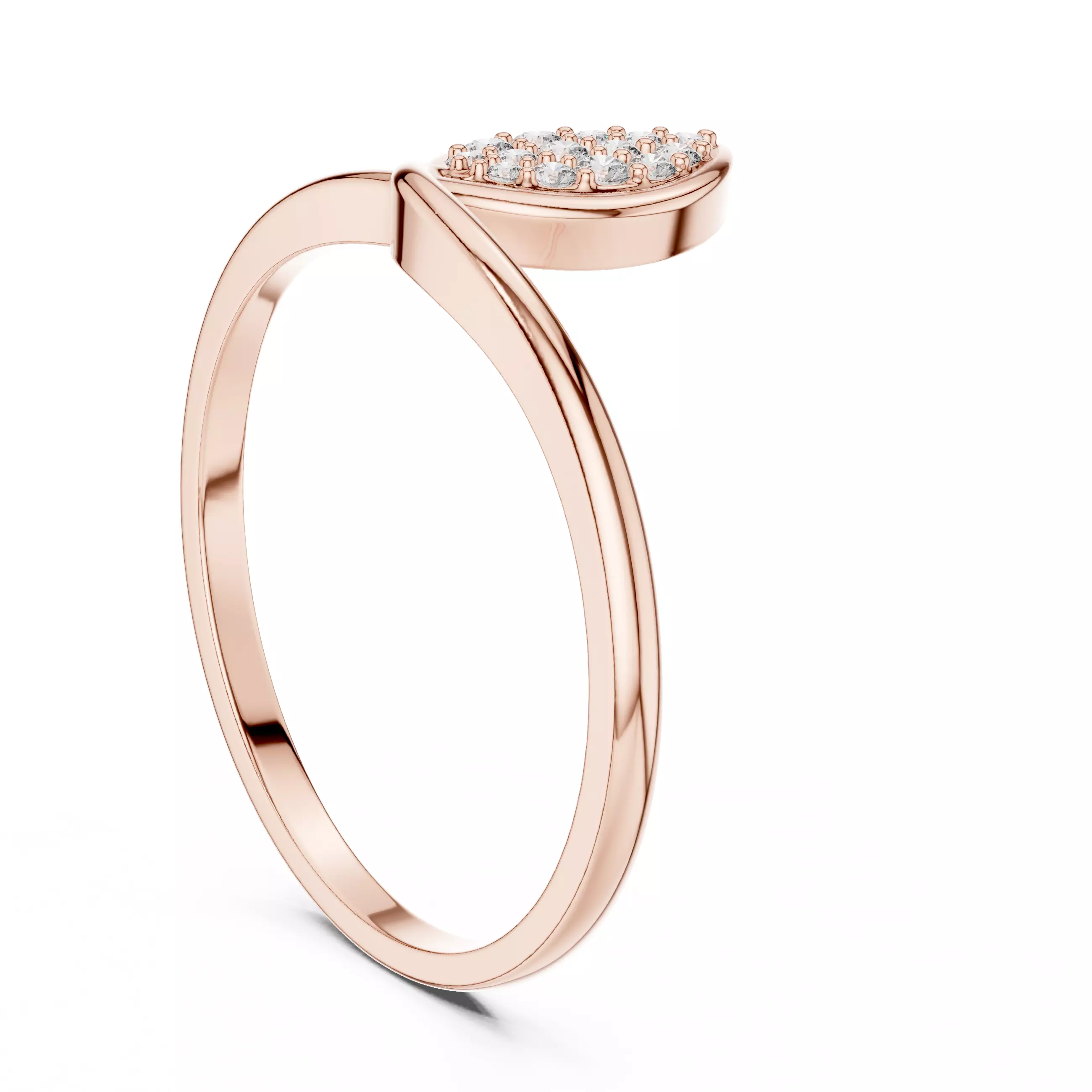 Diamond Engagement Wedding Ring 3DM STL Video 3D print model_0