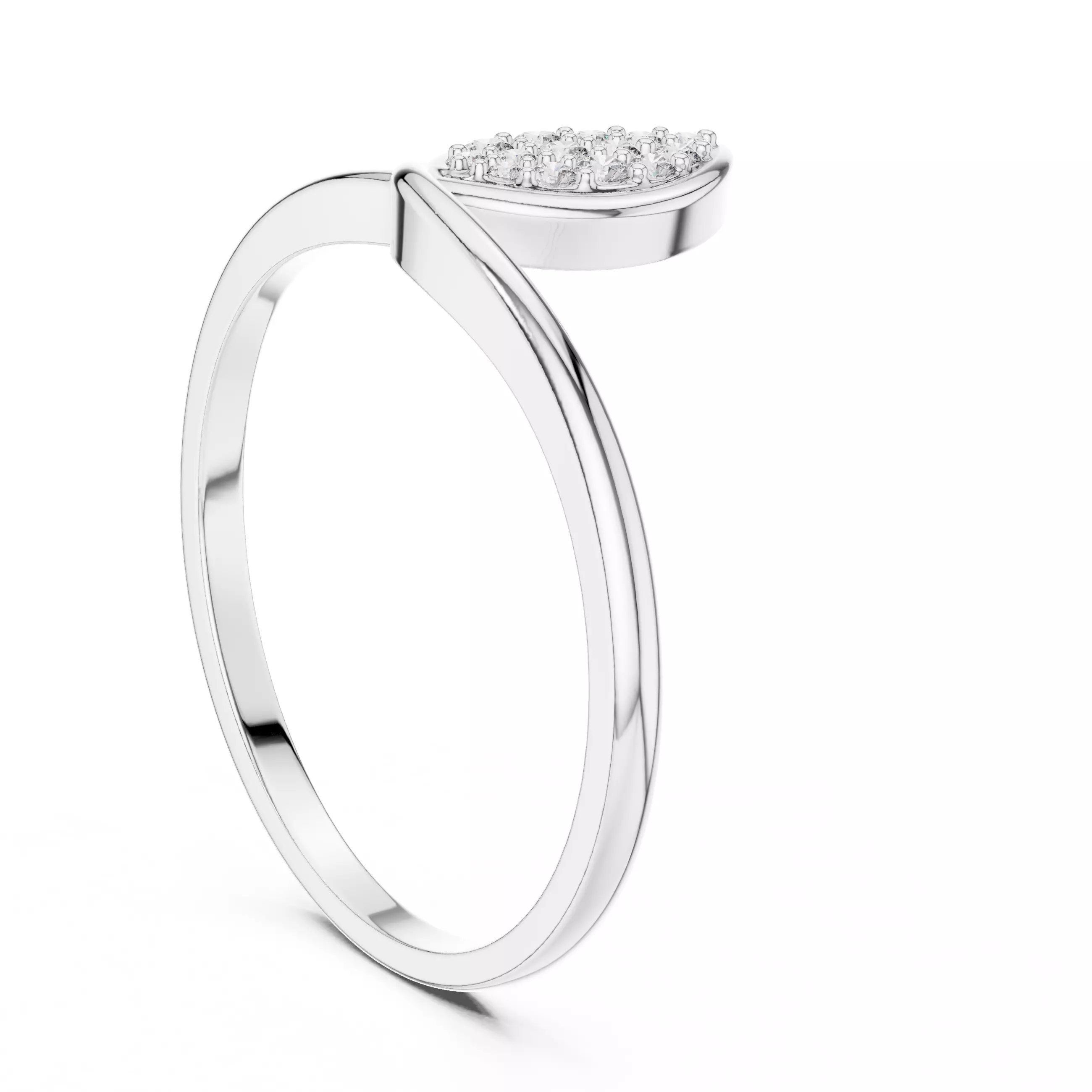 Diamond Engagement Wedding Ring 3DM STL Video 3D print model_4