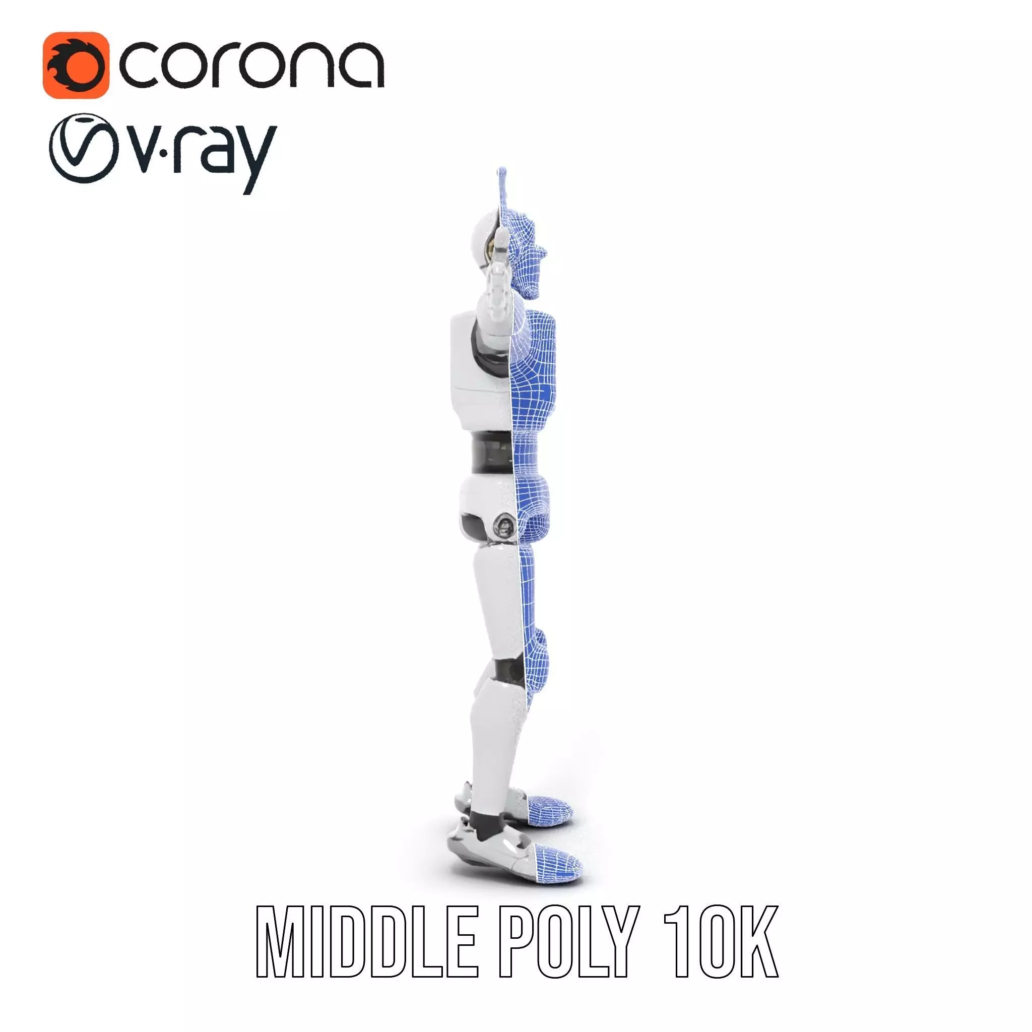 Retro Robot model pack Low-poly 3D model_27