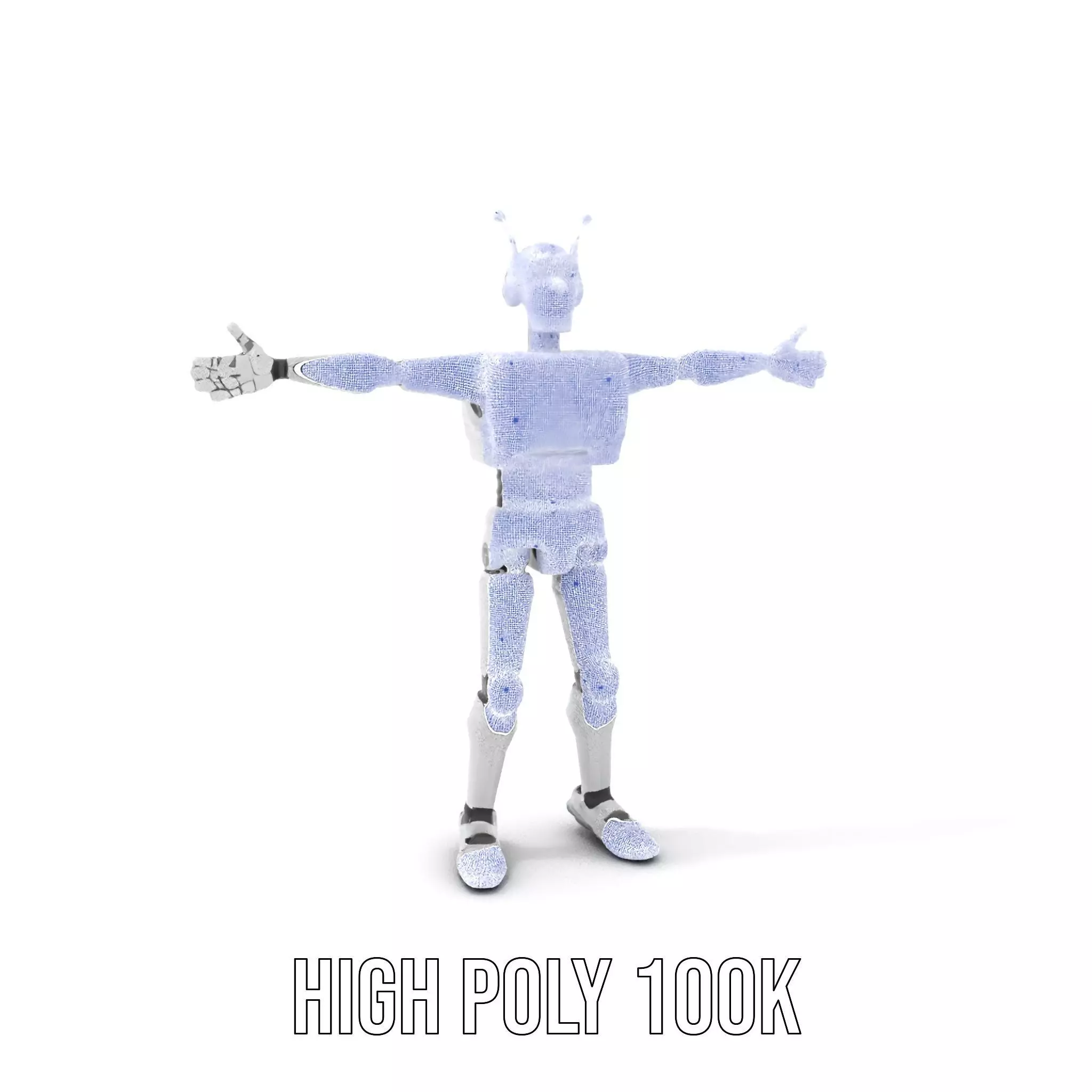 Retro Robot model pack Low-poly 3D model_5
