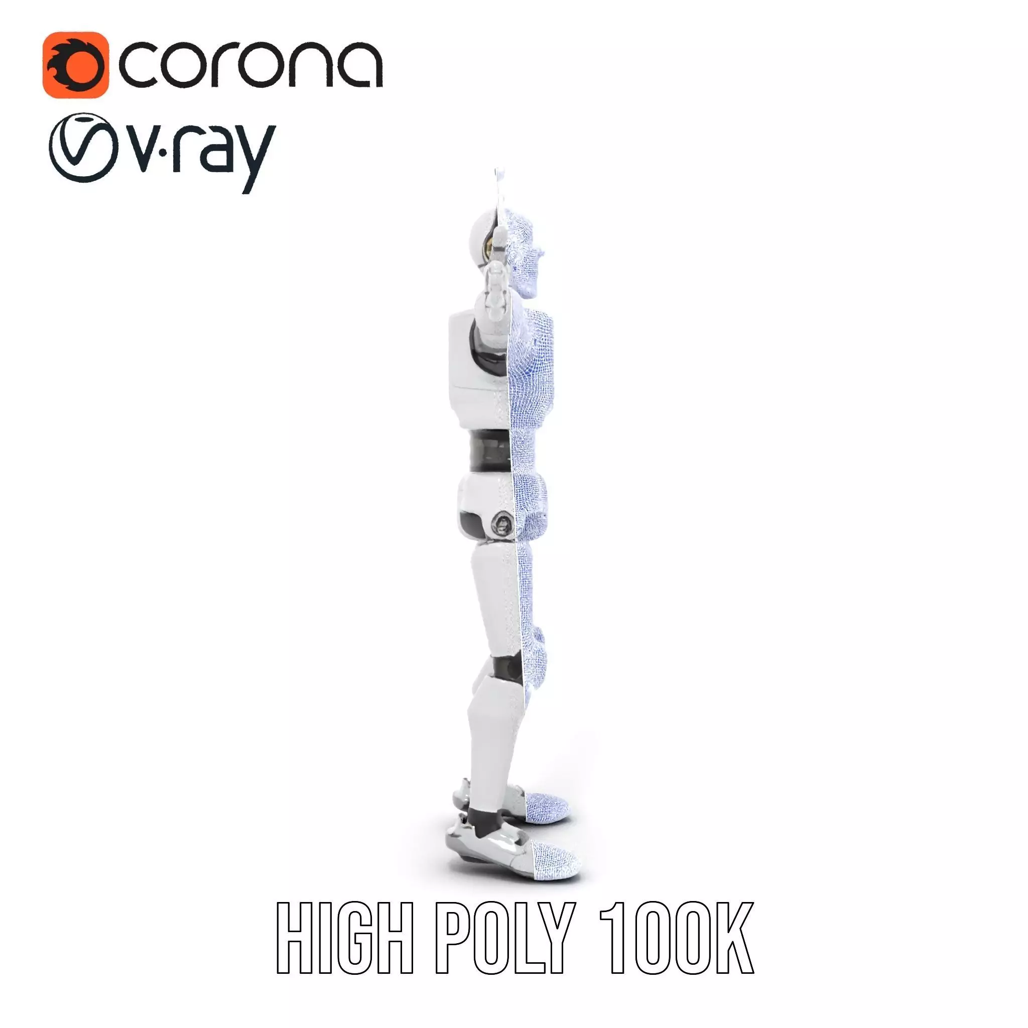 Retro Robot model pack Low-poly 3D model_35