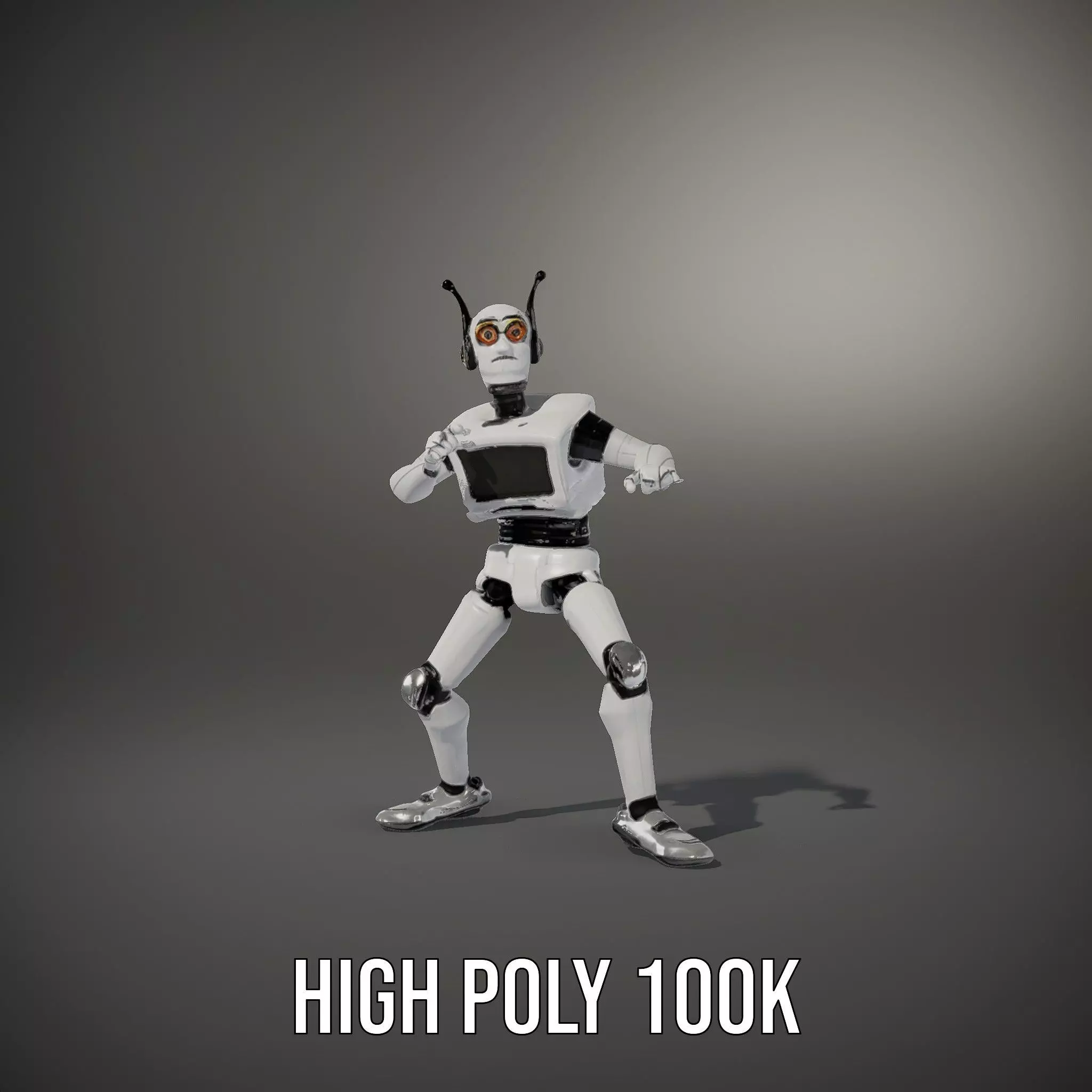 Retro Robot model pack Low-poly 3D model_32