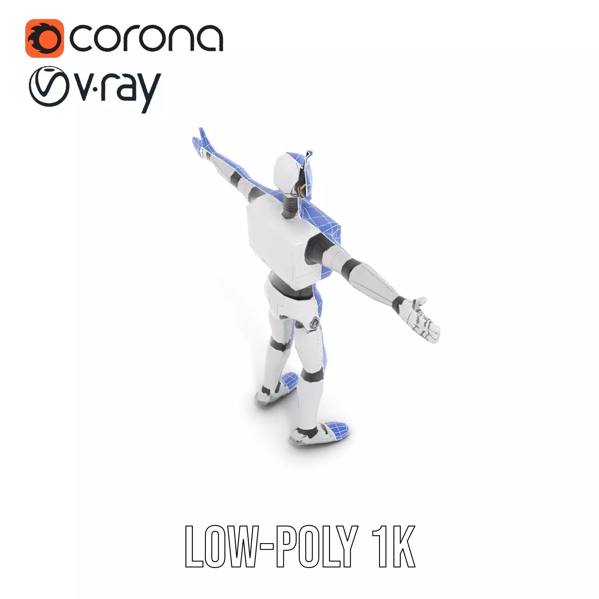 Retro Robot model pack Low-poly 3D model_20