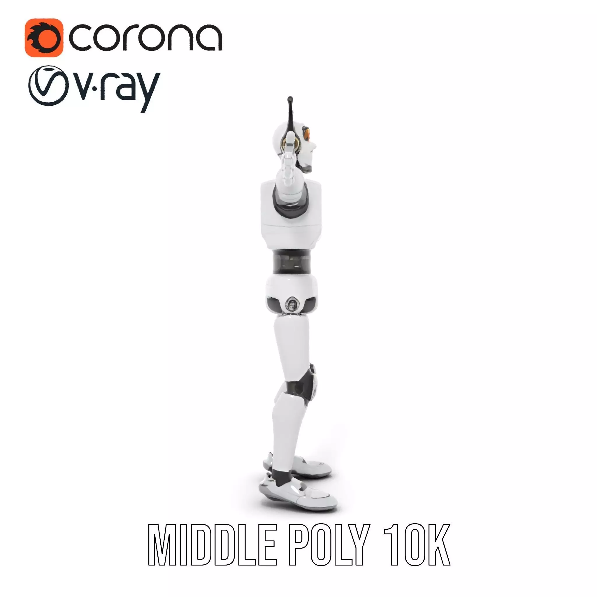 Retro Robot model pack Low-poly 3D model_19