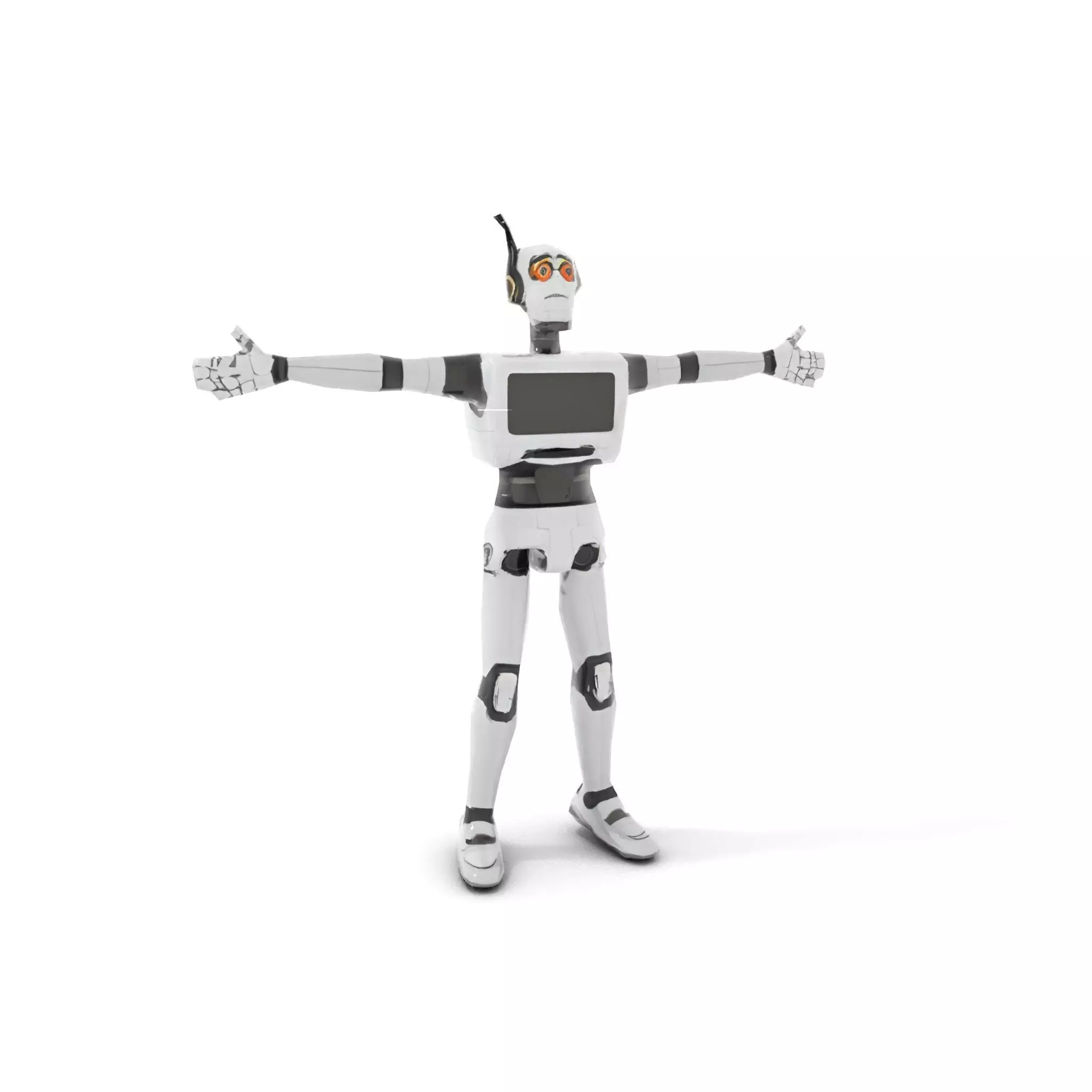 Retro Robot model pack Low-poly 3D model_8