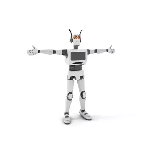 Retro Robot model pack Low-poly 3D model