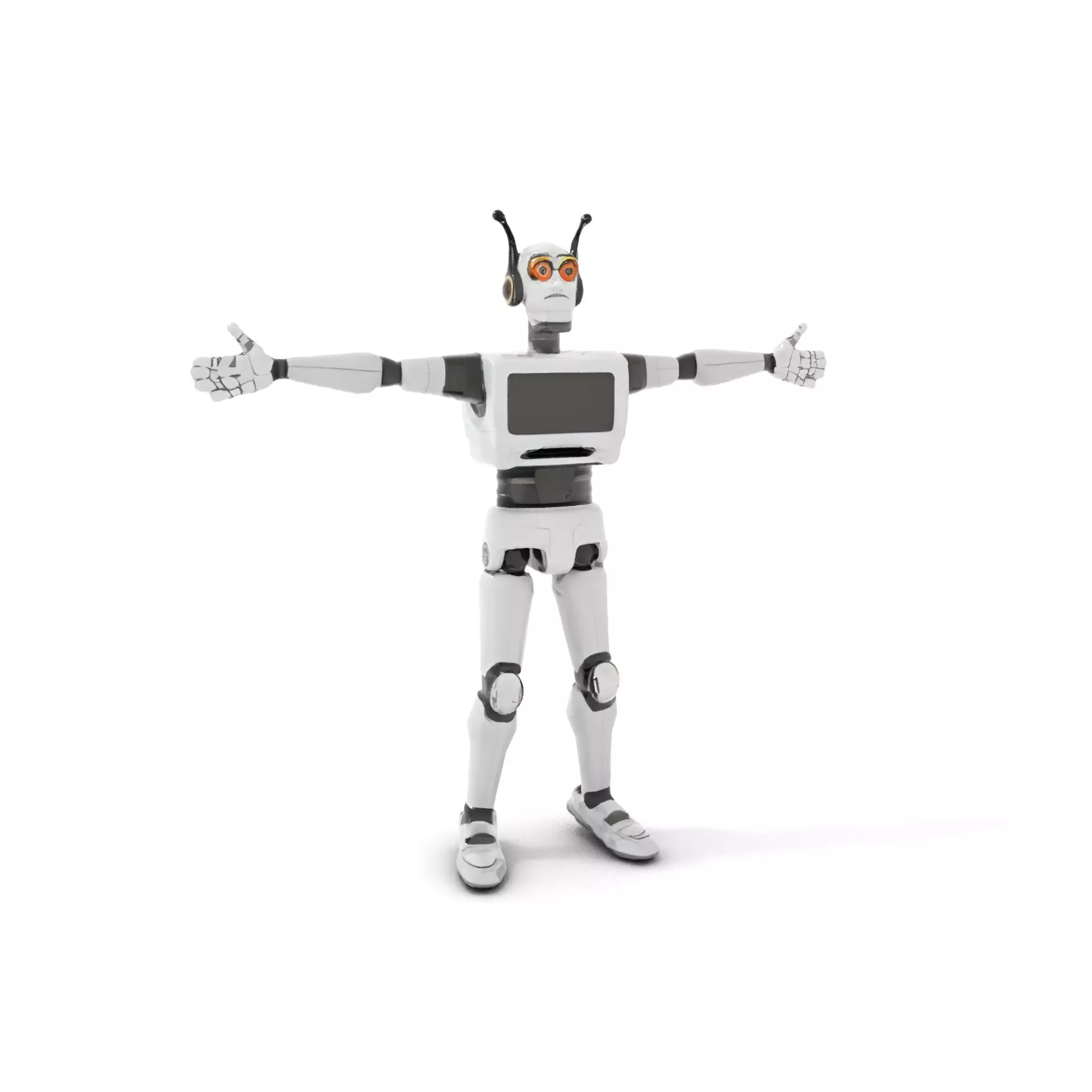 Retro Robot model pack Low-poly 3D model_0