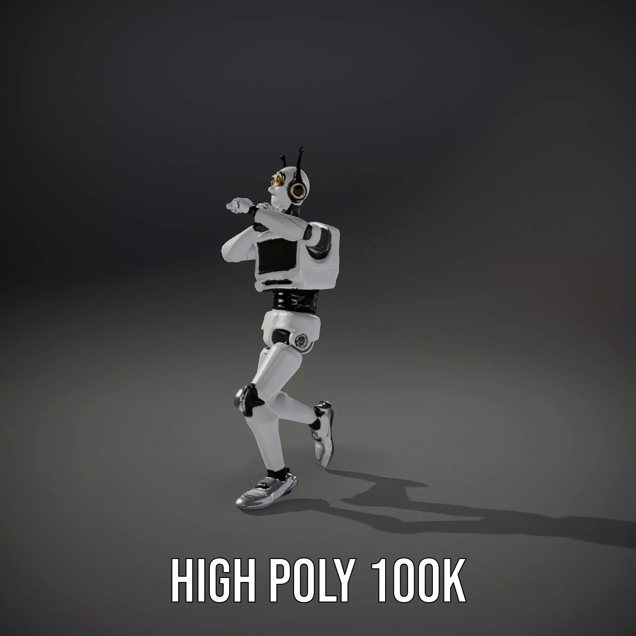 Retro Robot model pack Low-poly 3D model_34