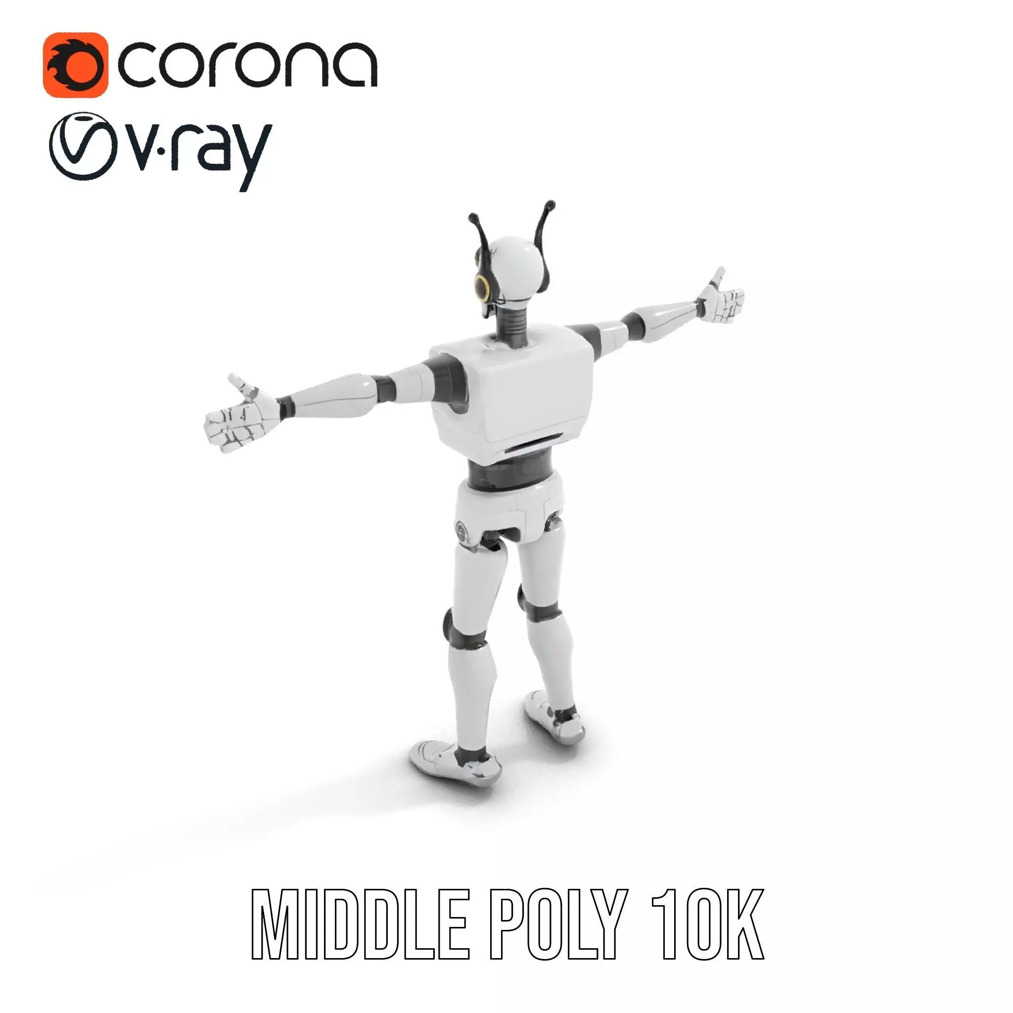 Retro Robot model pack Low-poly 3D model_21