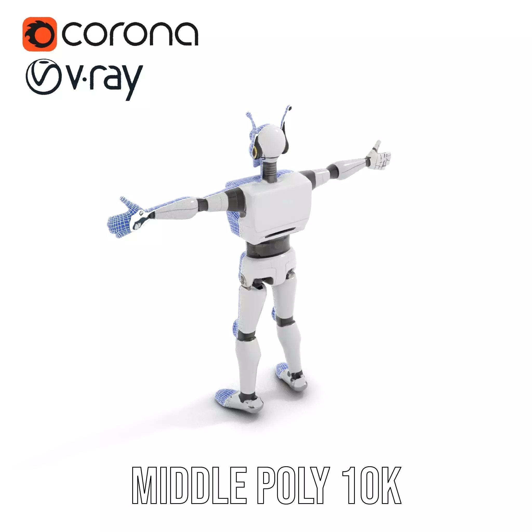 Retro Robot model pack Low-poly 3D model_24