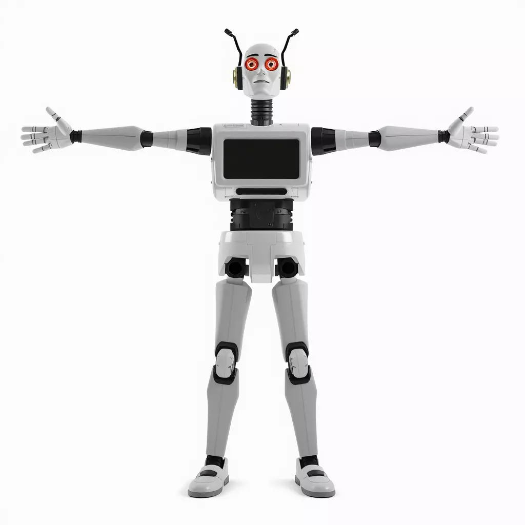 Retro Robot model pack Low-poly 3D model_3