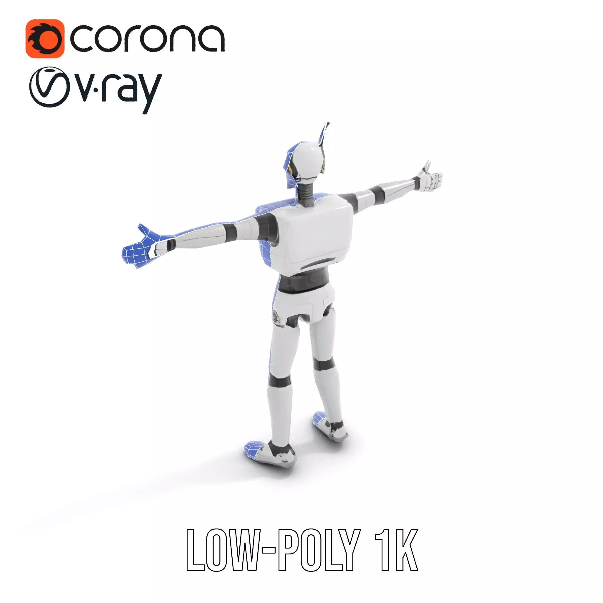 Retro Robot model pack Low-poly 3D model_25