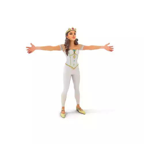 Elegant Gold Princess model pack Low-poly 3D model