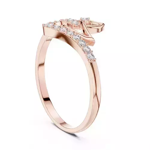 Round Diamond Fancy Engagement Wedding Ring 3DM STL Video