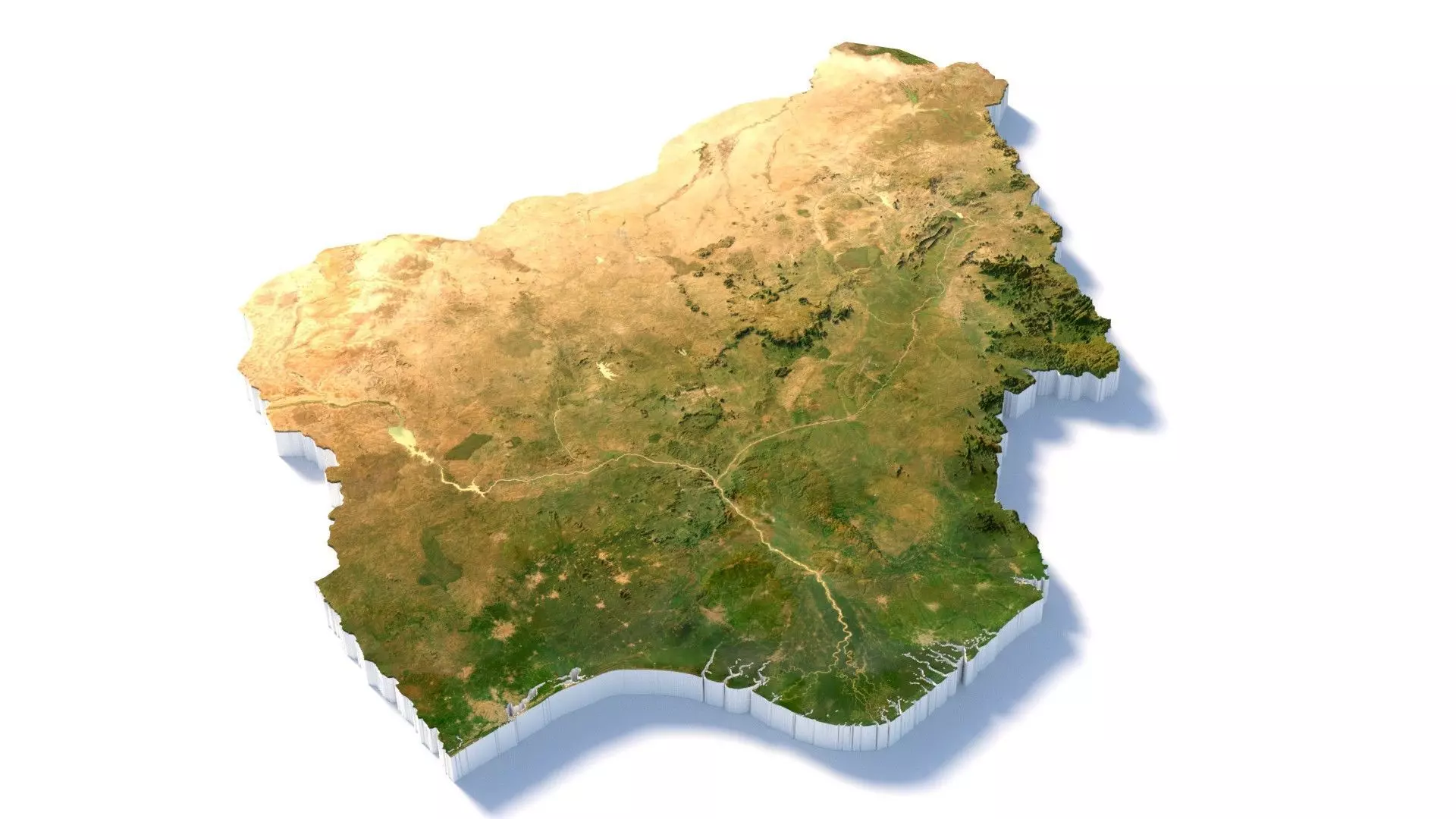 Nigeria Terrain Country 3D model
