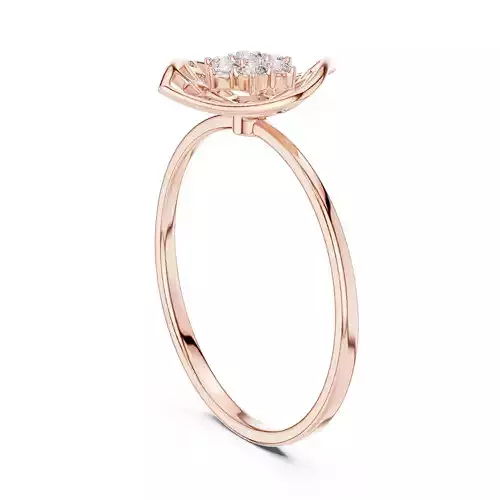 Seven Round Diamond Engagement Wedding Ring 3DM STL Video 3D print model