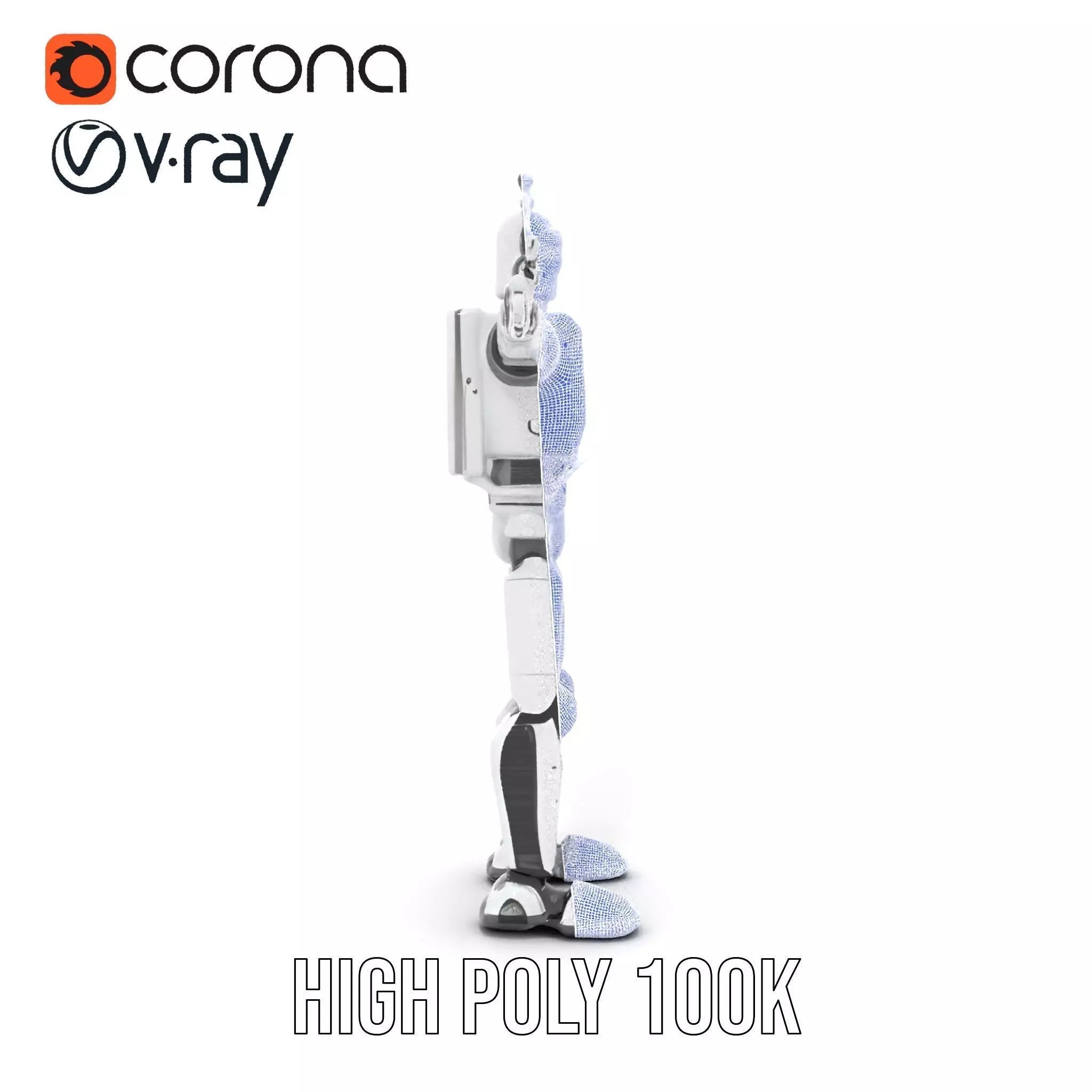 Retro Robot model pack Low-poly 3D model_33