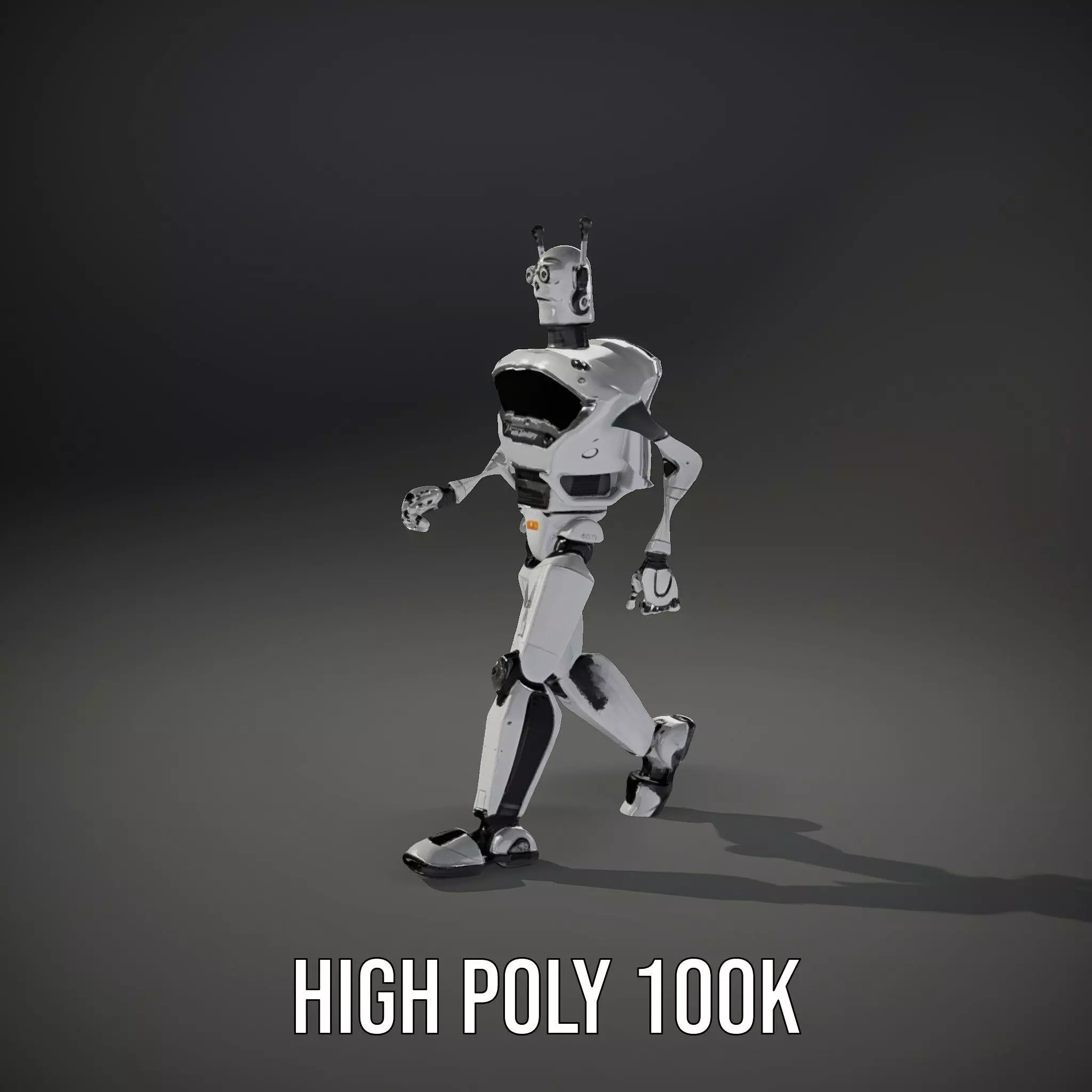 Retro Robot model pack Low-poly 3D model_35