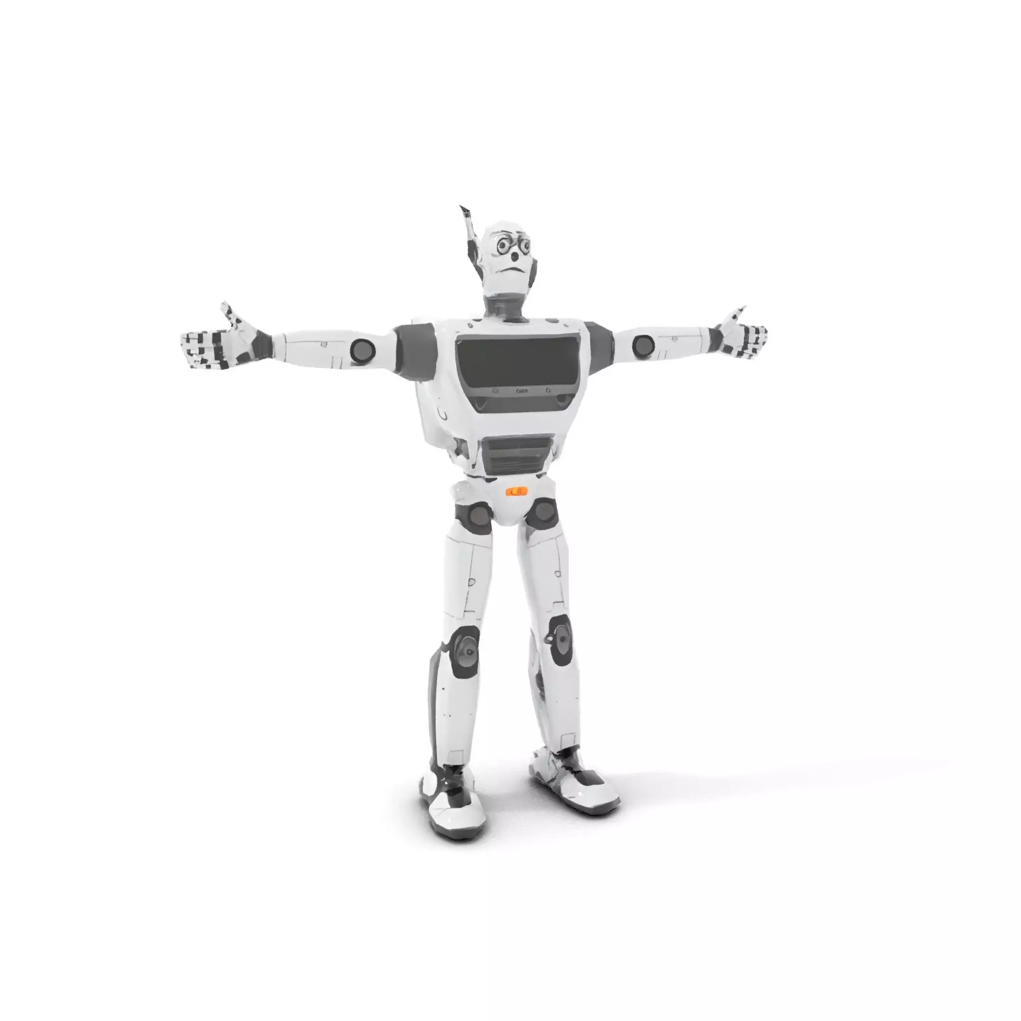 Retro Robot model pack Low-poly 3D model_12