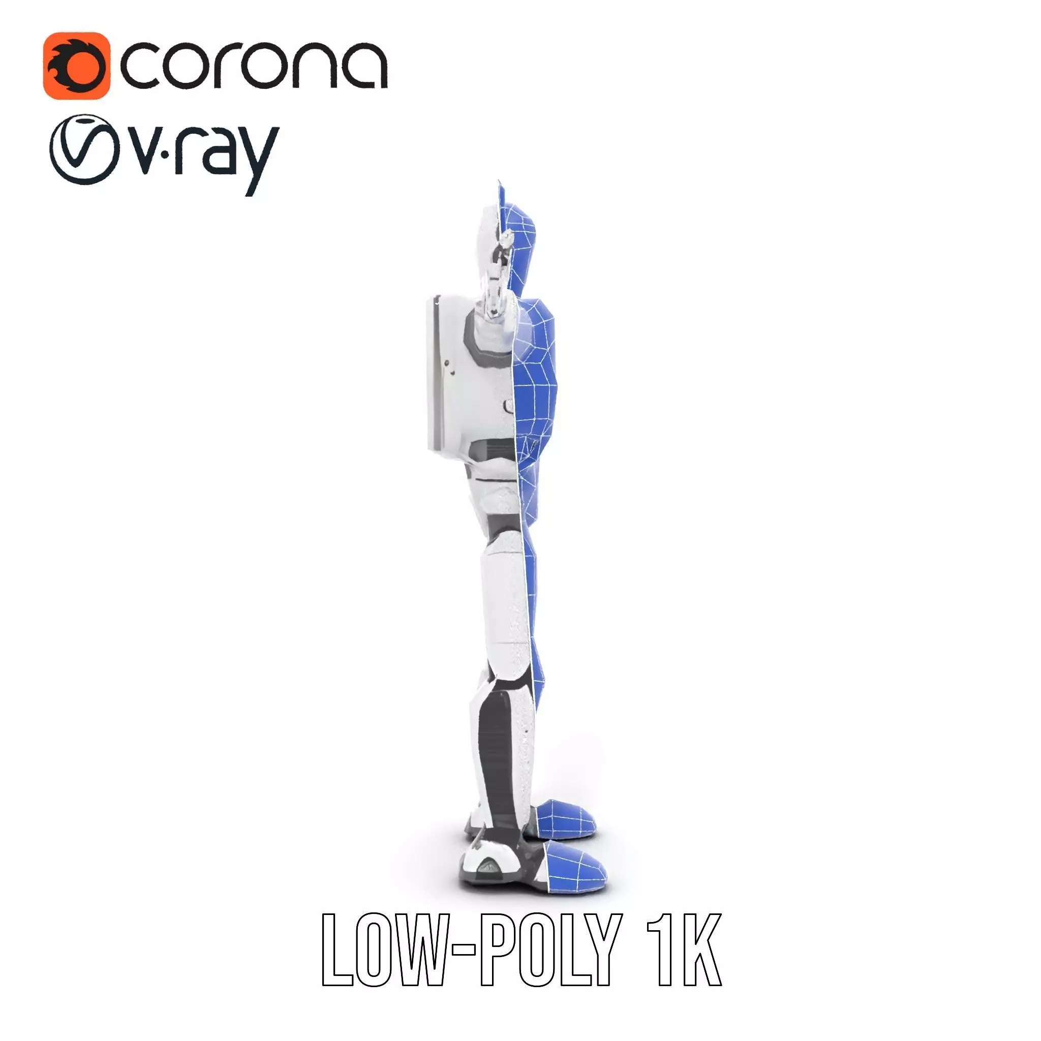 Retro Robot model pack Low-poly 3D model_32