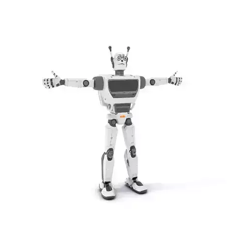 Retro Robot model pack Low-poly 3D model