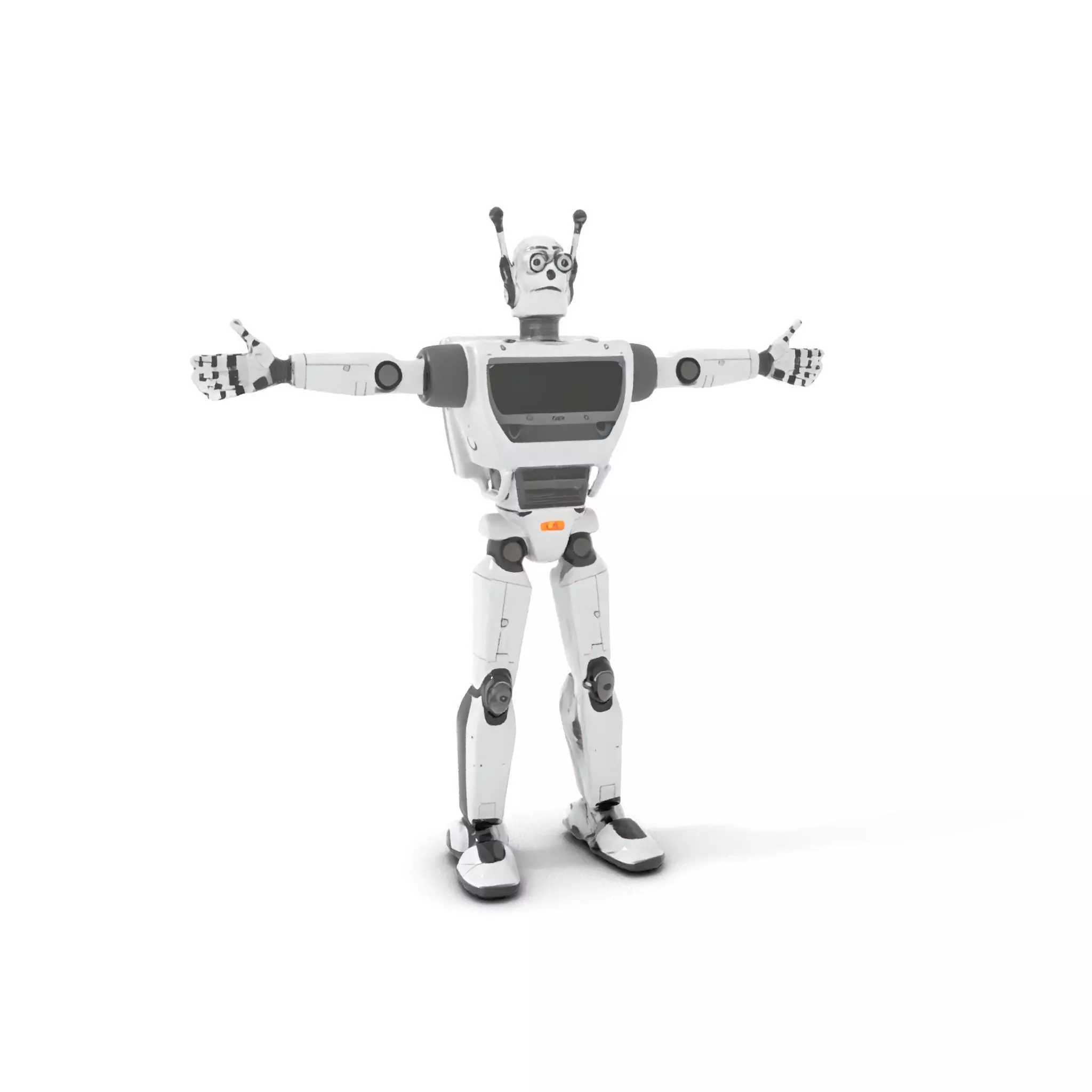 Retro Robot model pack Low-poly 3D model_0