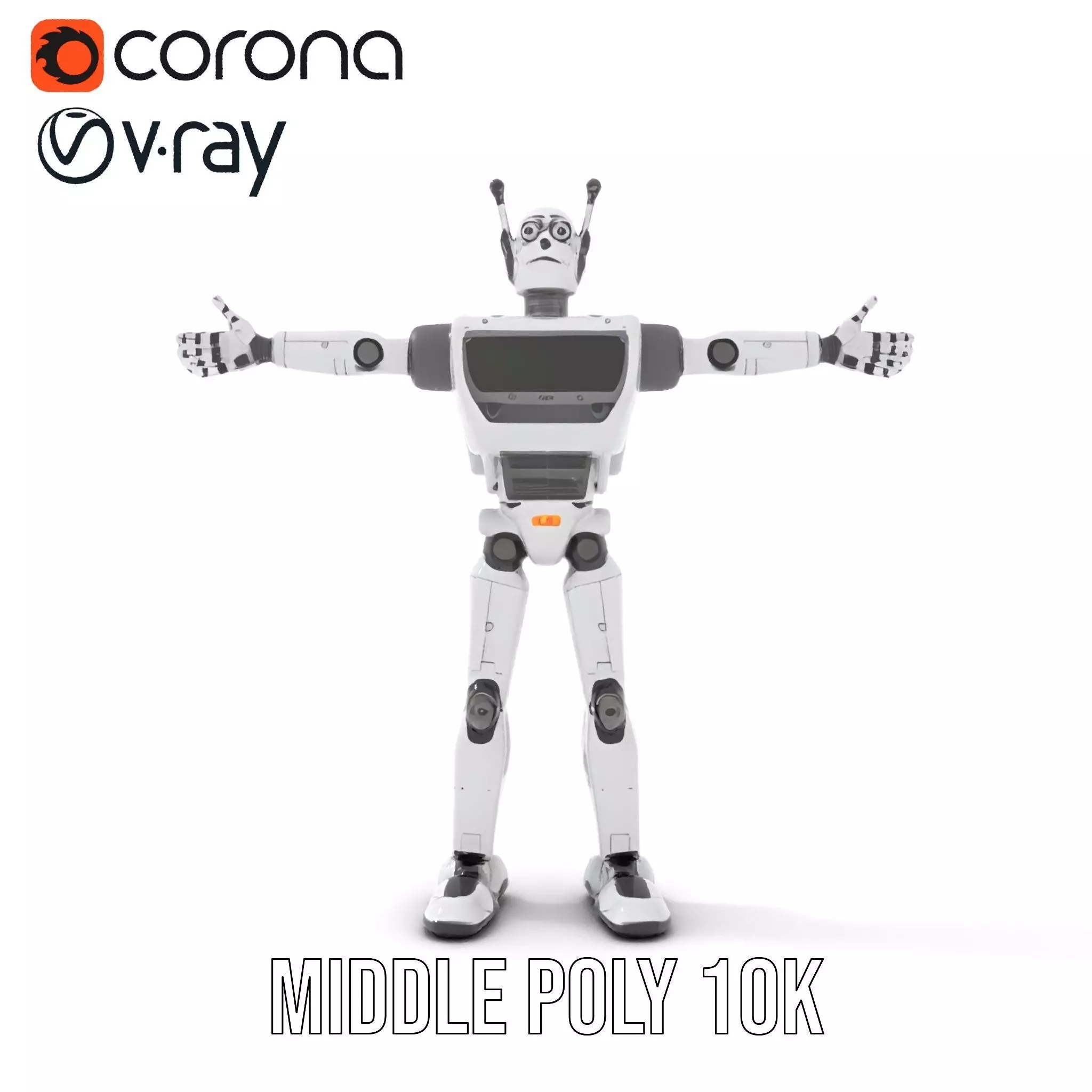 Retro Robot model pack Low-poly 3D model_22
