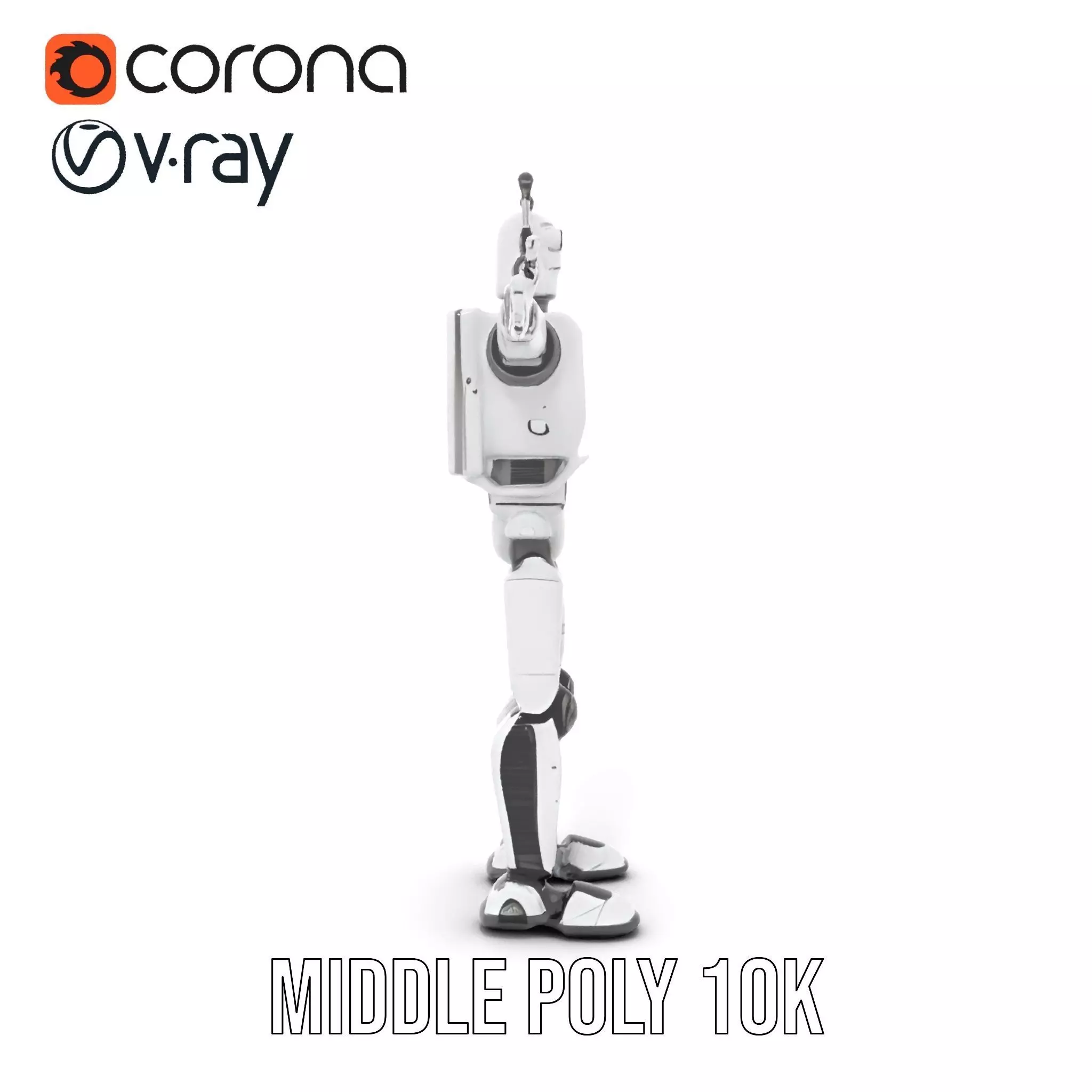 Retro Robot model pack Low-poly 3D model_16