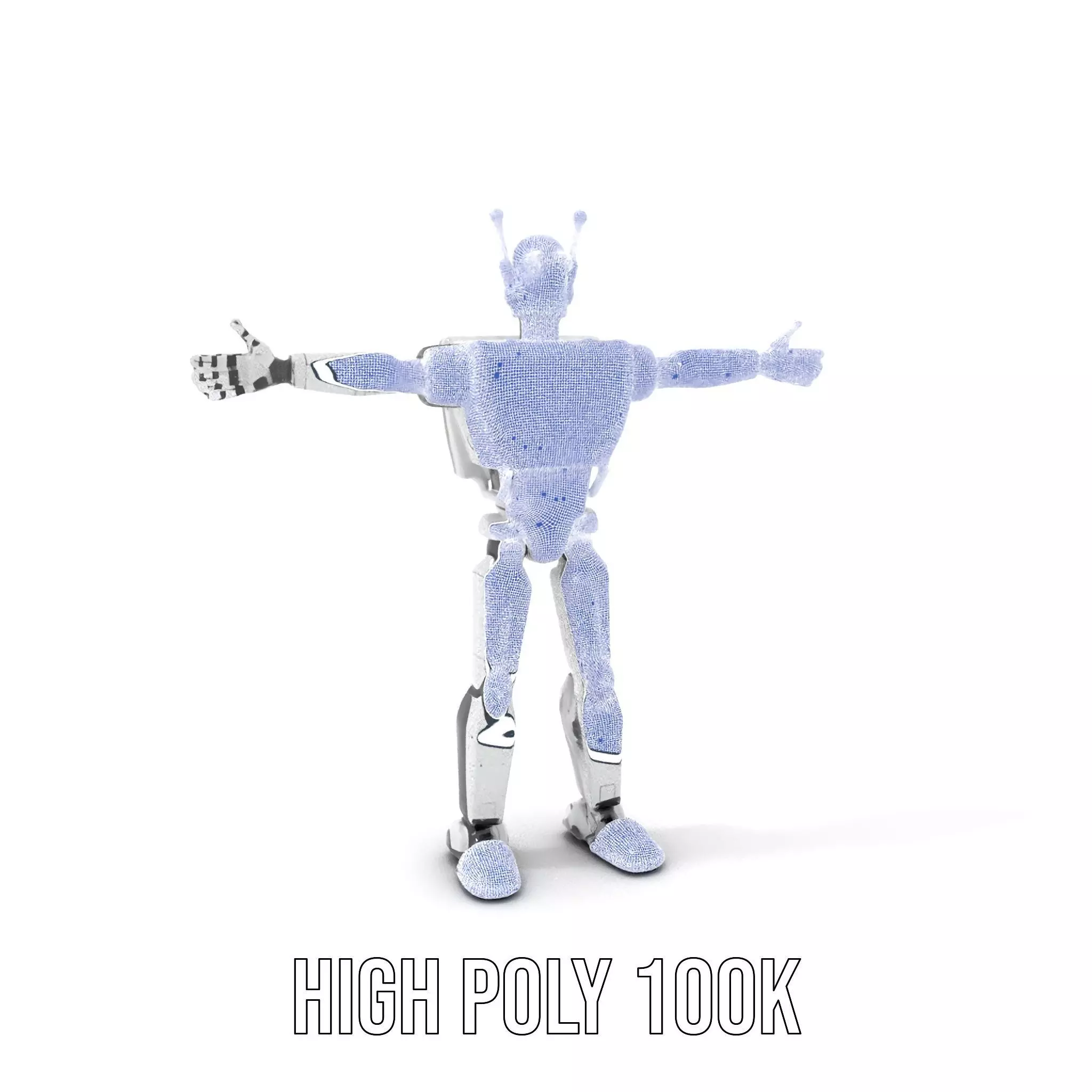 Retro Robot model pack Low-poly 3D model_5