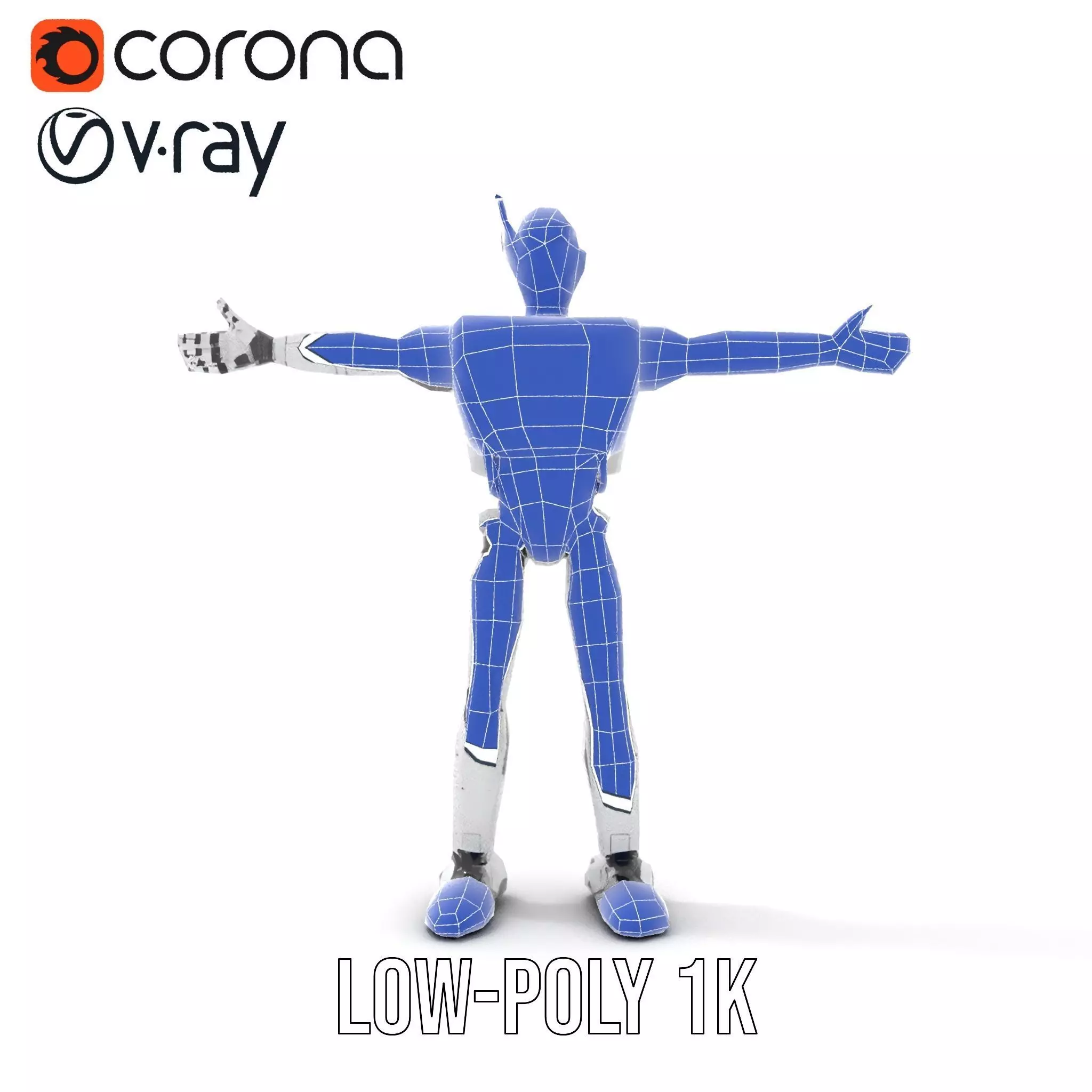 Retro Robot model pack Low-poly 3D model_29