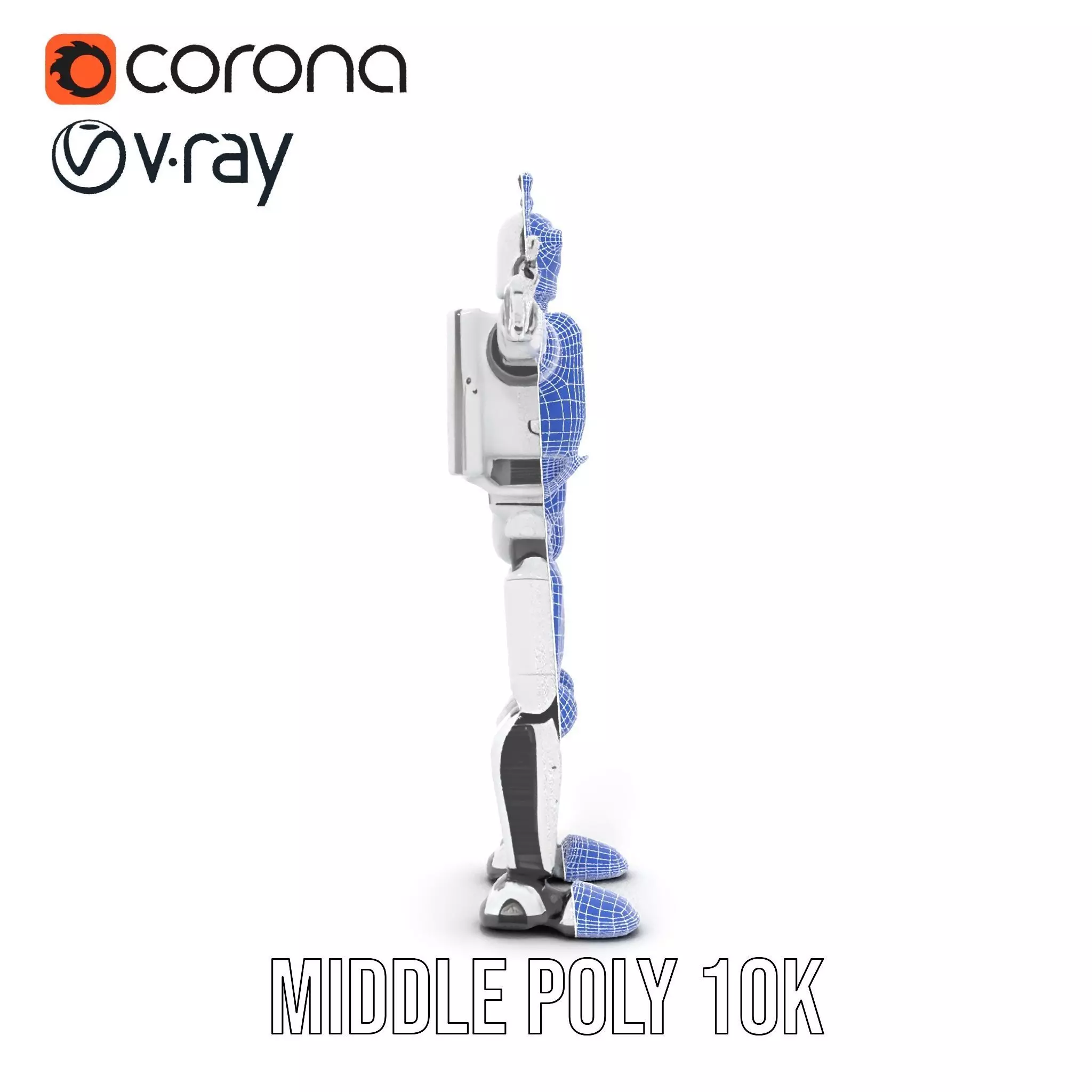 Retro Robot model pack Low-poly 3D model_31