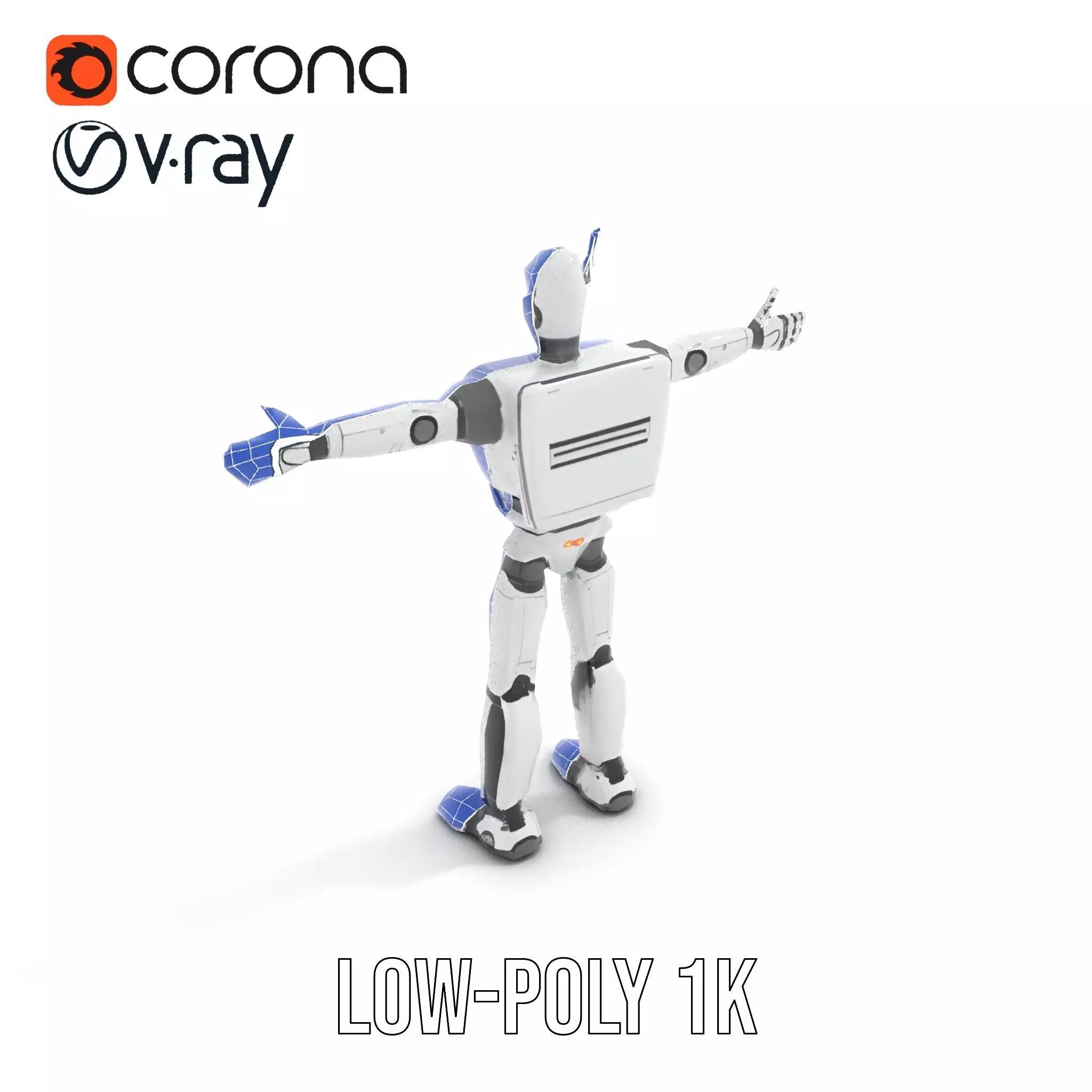 Retro Robot model pack Low-poly 3D model_26