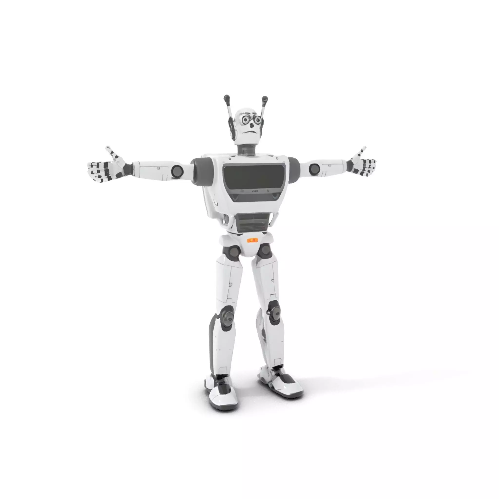 Retro Robot model pack Low-poly 3D model_6
