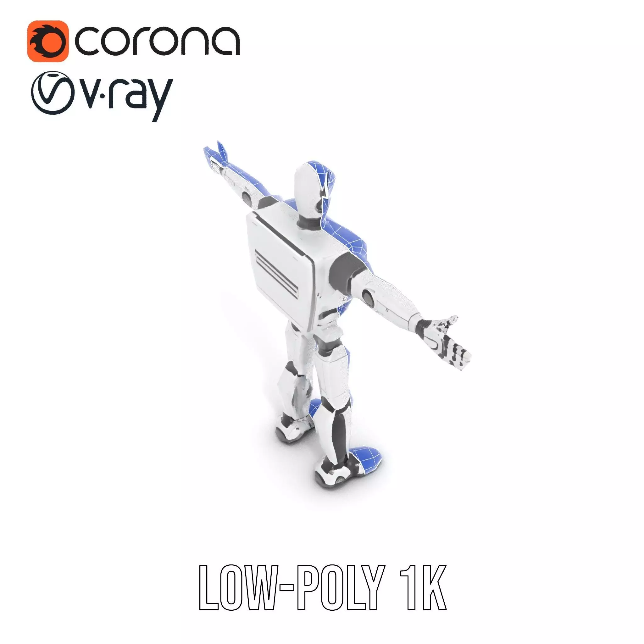 Retro Robot model pack Low-poly 3D model_20