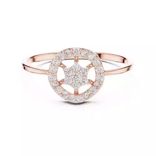 Round Halo Diamond Engagement Wedding Ring 3DM STL Video