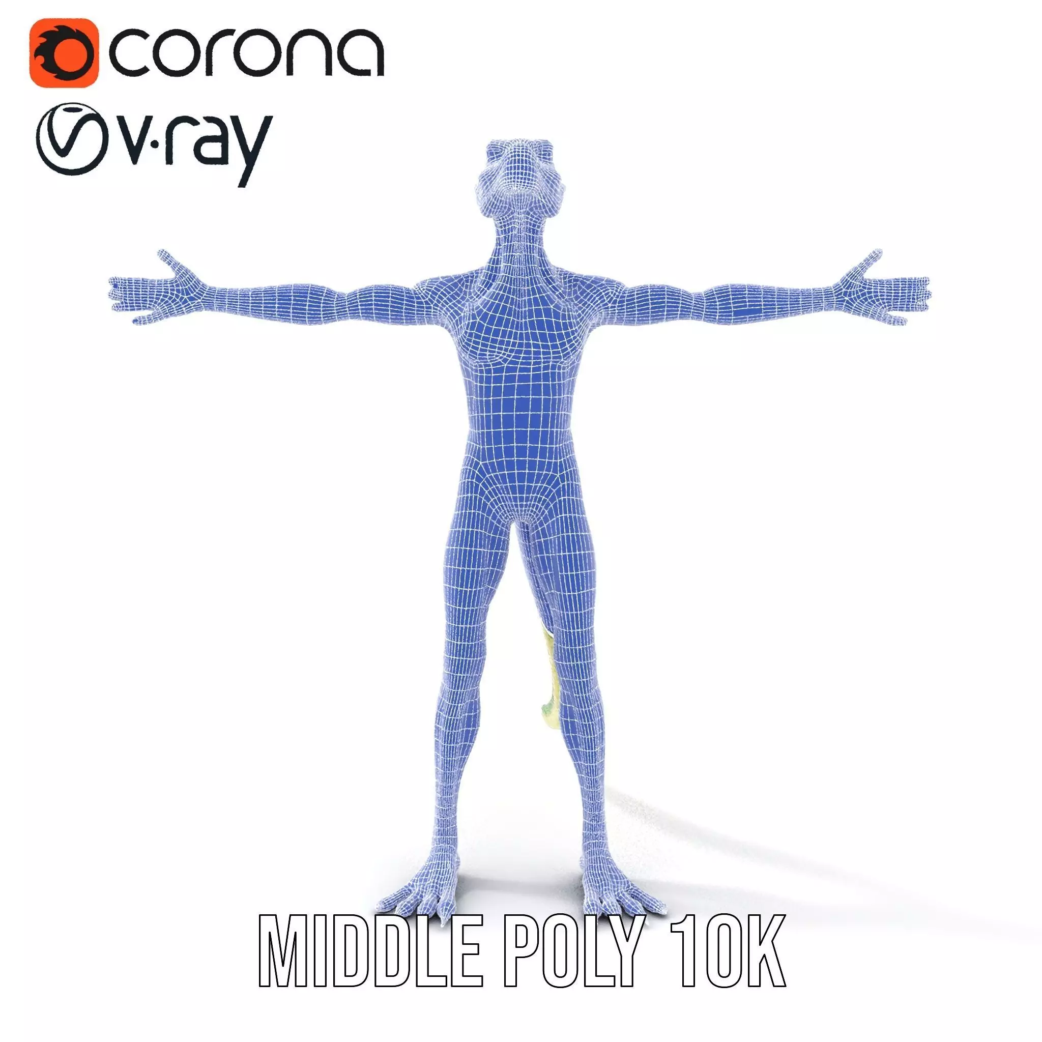 Green Reptilian Alien model pack Low-poly 3D model_21