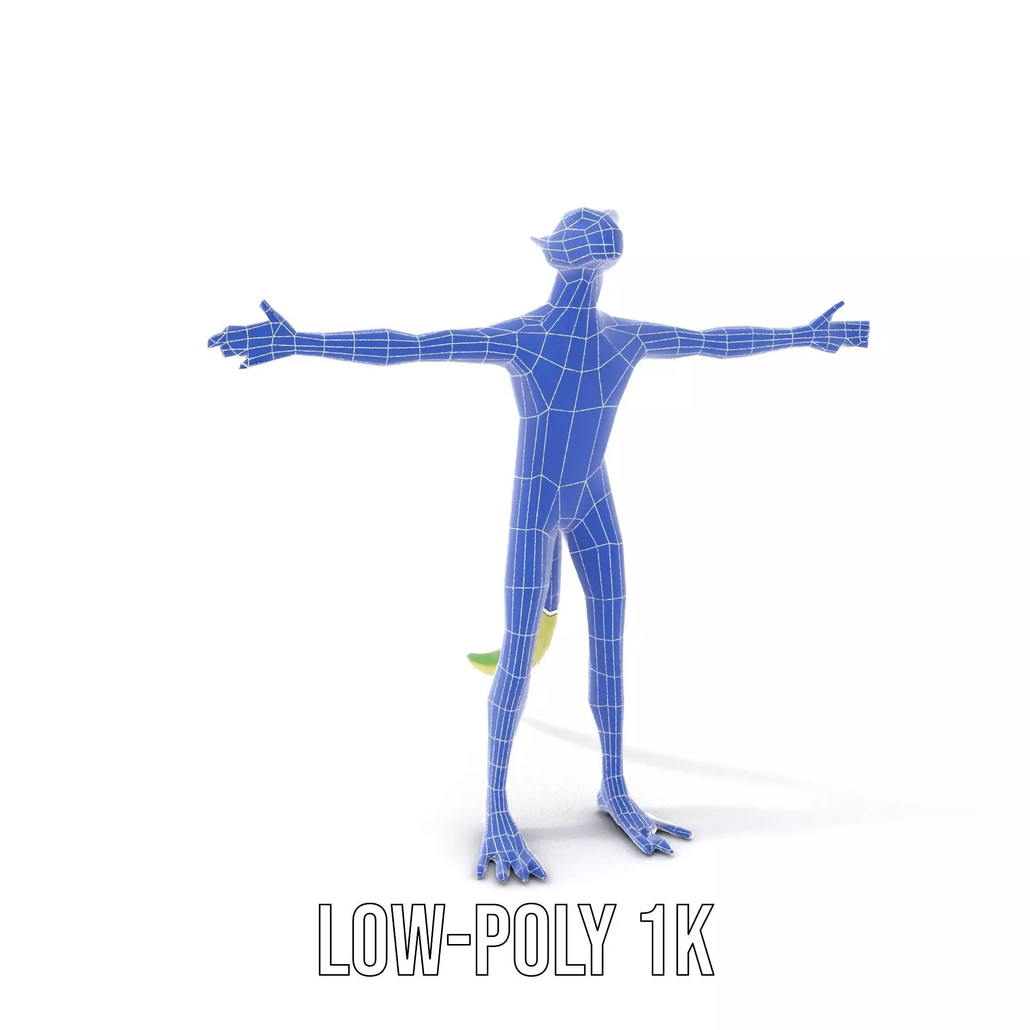 Green Reptilian Alien model pack Low-poly 3D model_14