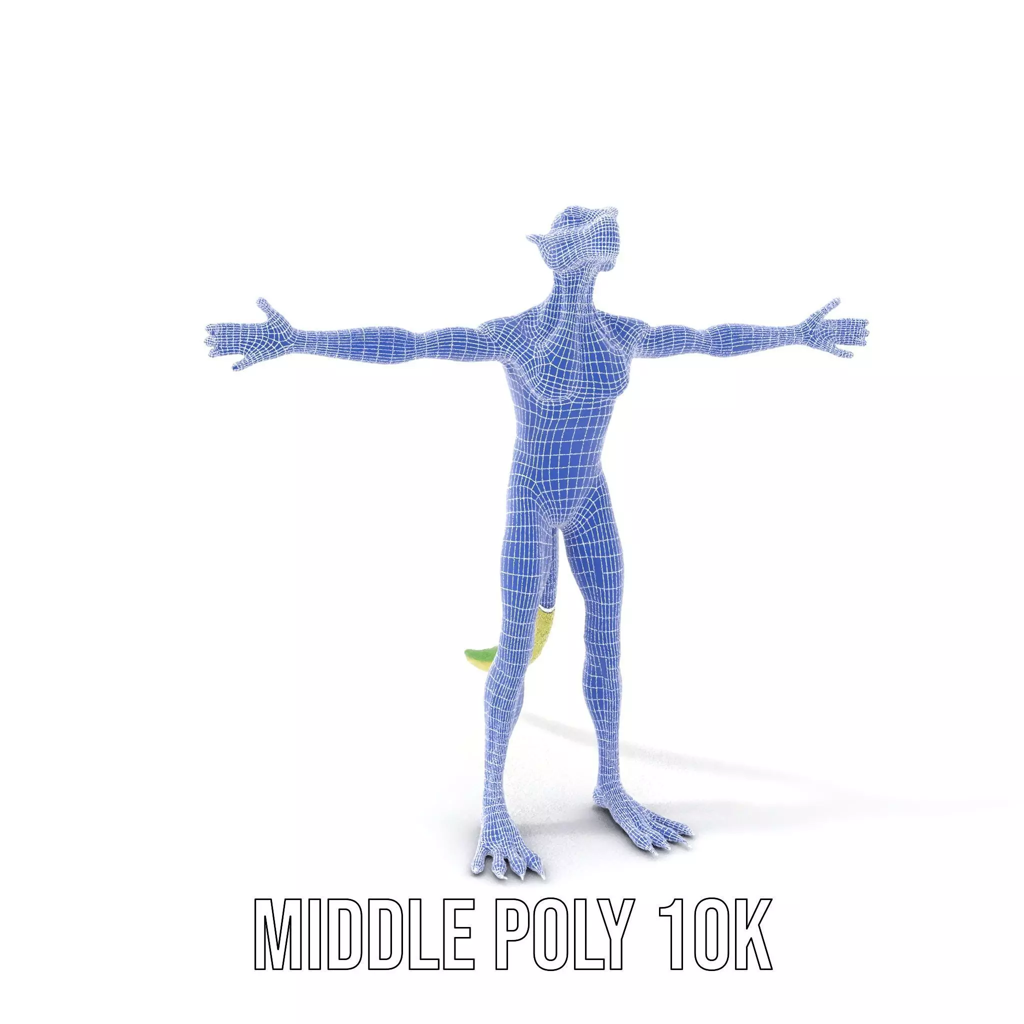 Green Reptilian Alien model pack Low-poly 3D model_18